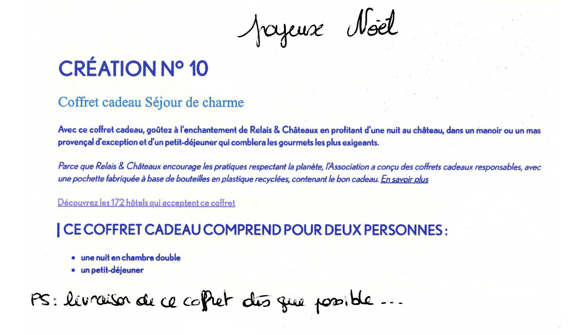 Notre coffret cadeau