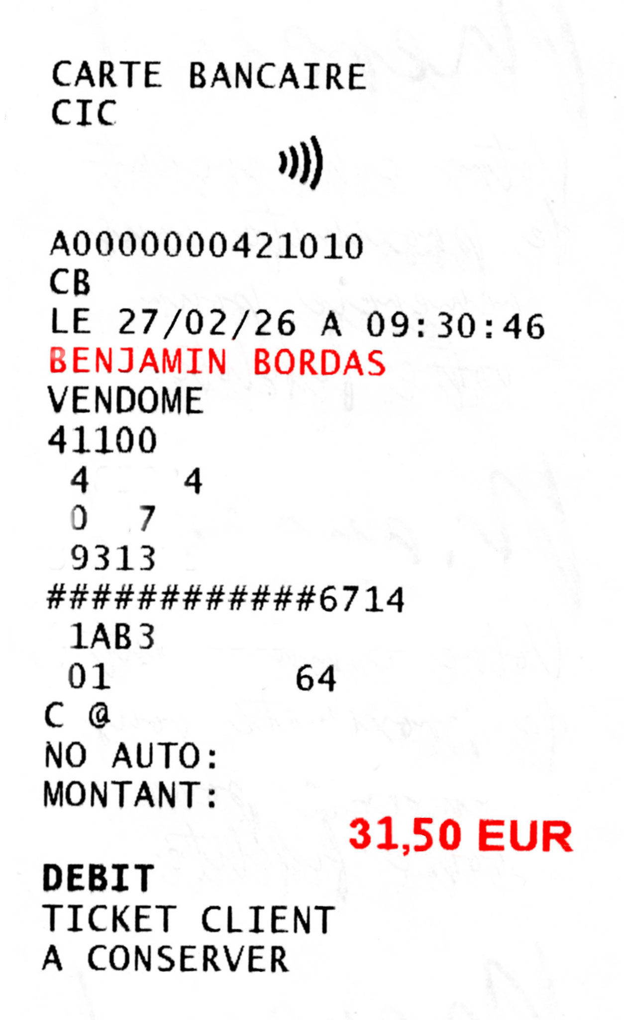 Ticket CB