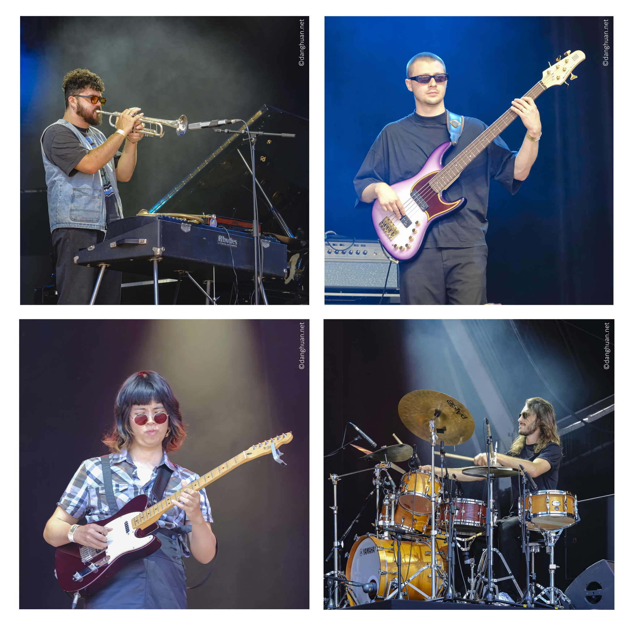ROMAN REIDID X PAPER CHASE - La Défense Jazz Festival Juin 2025, Huang Dee : guitare, Reidid (Didier) Roman: trompette, claviers, piano, Roger Julien: batterie, trombone, Willot Baptiste :basse
