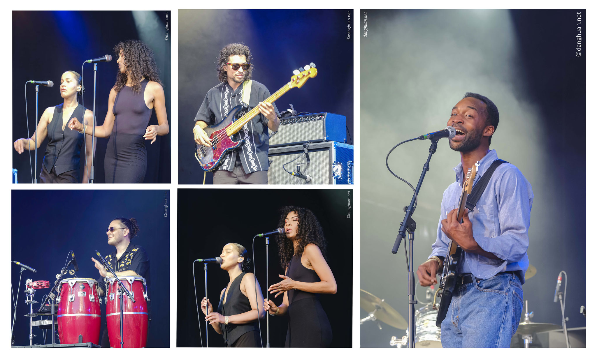Jalen Ngonda - La Défense Jazz Festival Juin 2025, Ben McKone : drums, James McKone : bass, Fabio de Oliveira : percussion