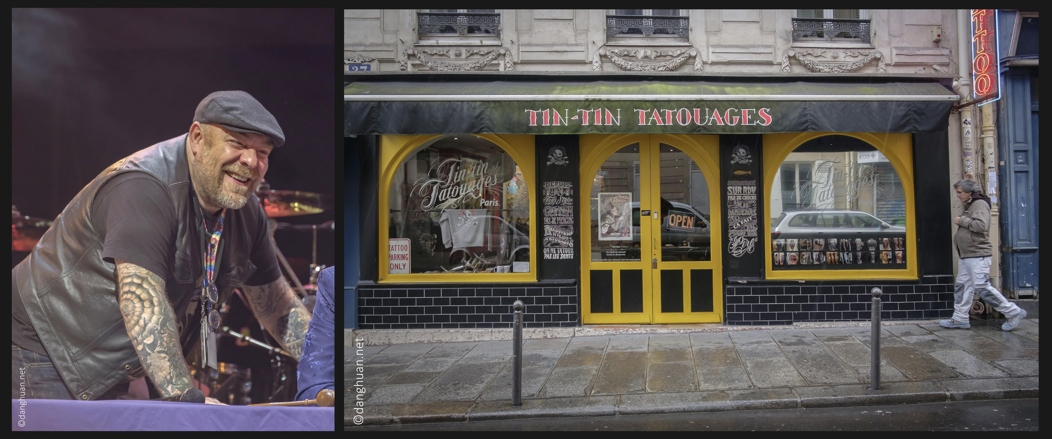 TinTin et sa boutique à l'angle de rue de Douai et rue Blanche