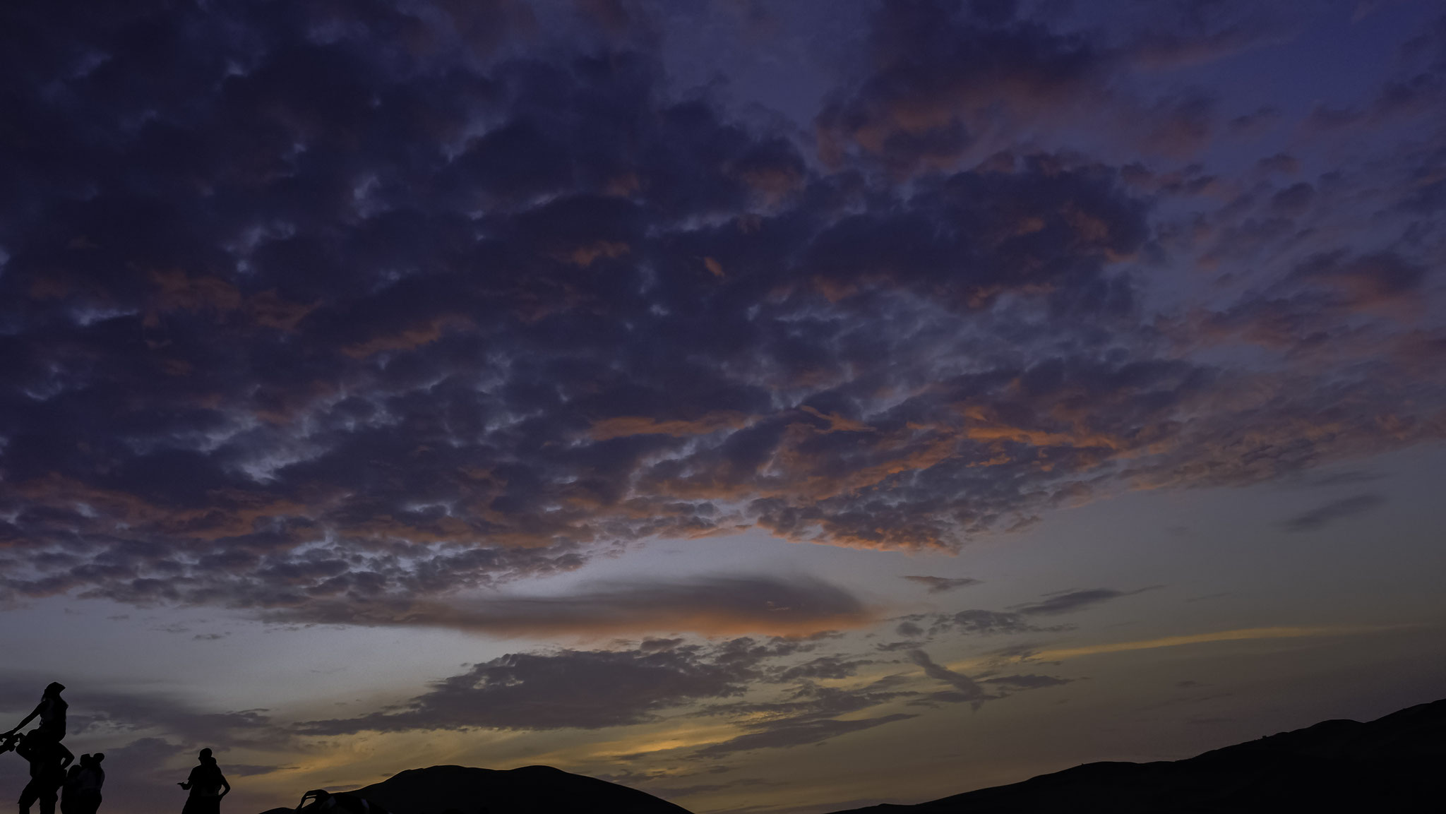 coucher du soleil sur les dunes