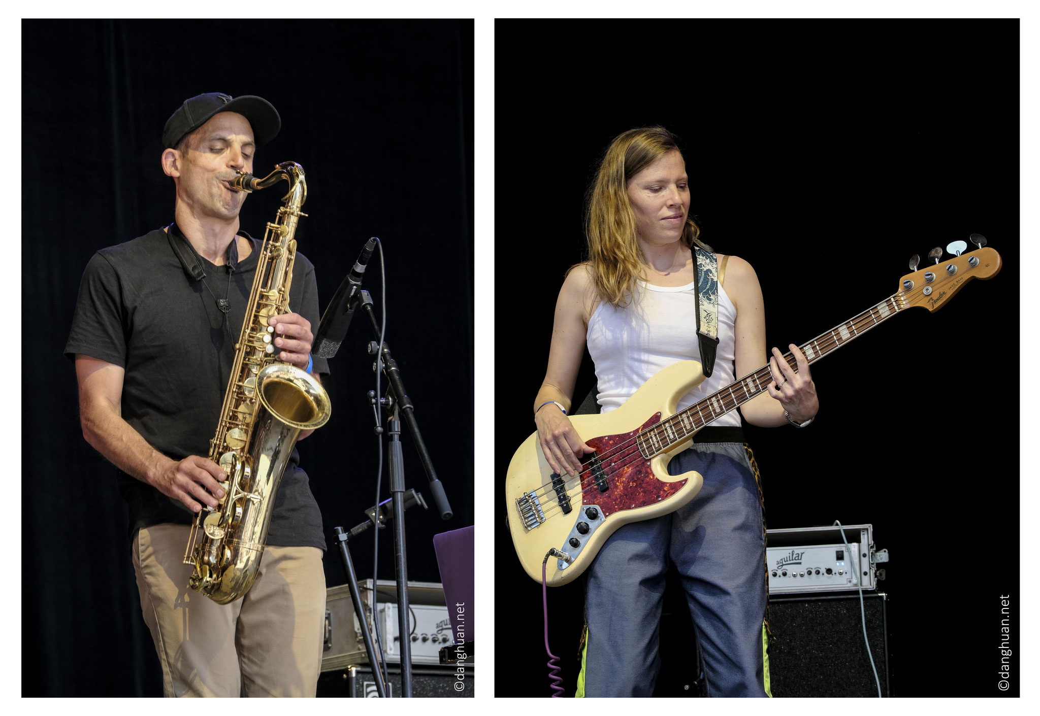 East Aces - La Défense Jazz Festival Juin 2024, Basse: Claire Chookie Jack, Saxophone alto/tenor-flute: Nicolas Tuaillon