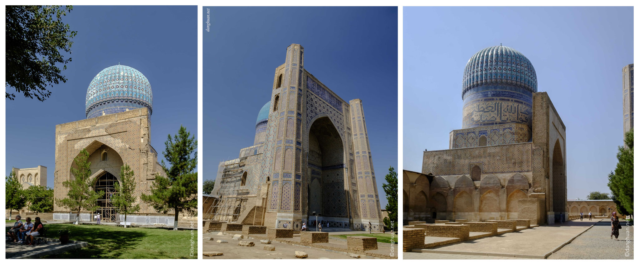 la Mosquée Bibi-Khanym a servi seulement 20 ans puis est abandonnée car trop grande et construite trop vite
