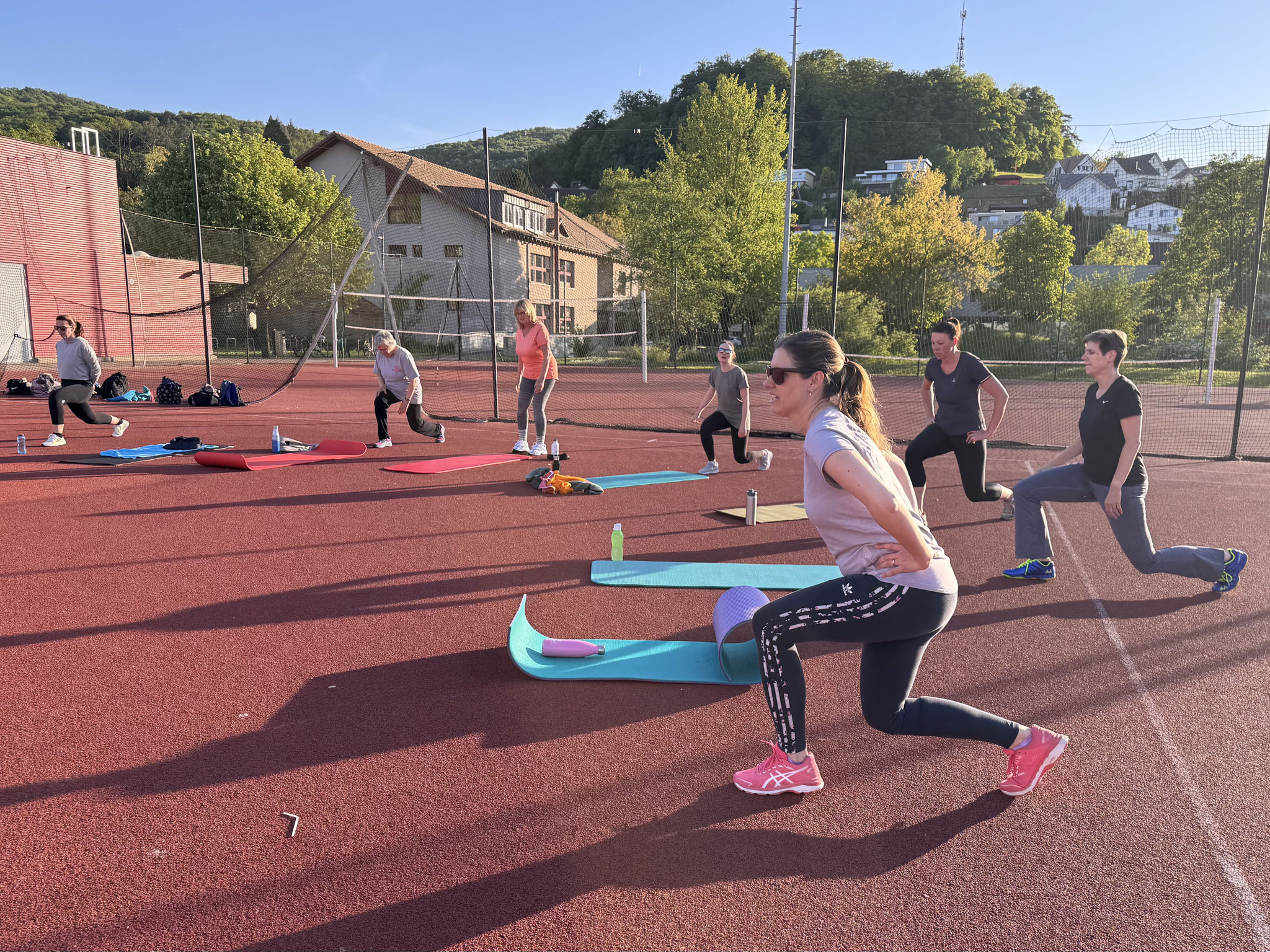Sport bei Sonnenuntergang
