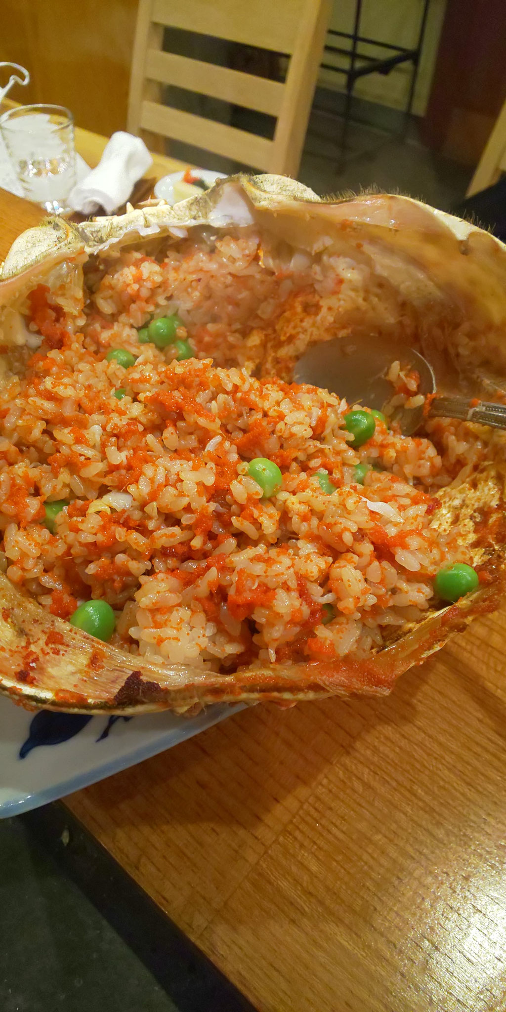 タカアシガニ甲羅焼き