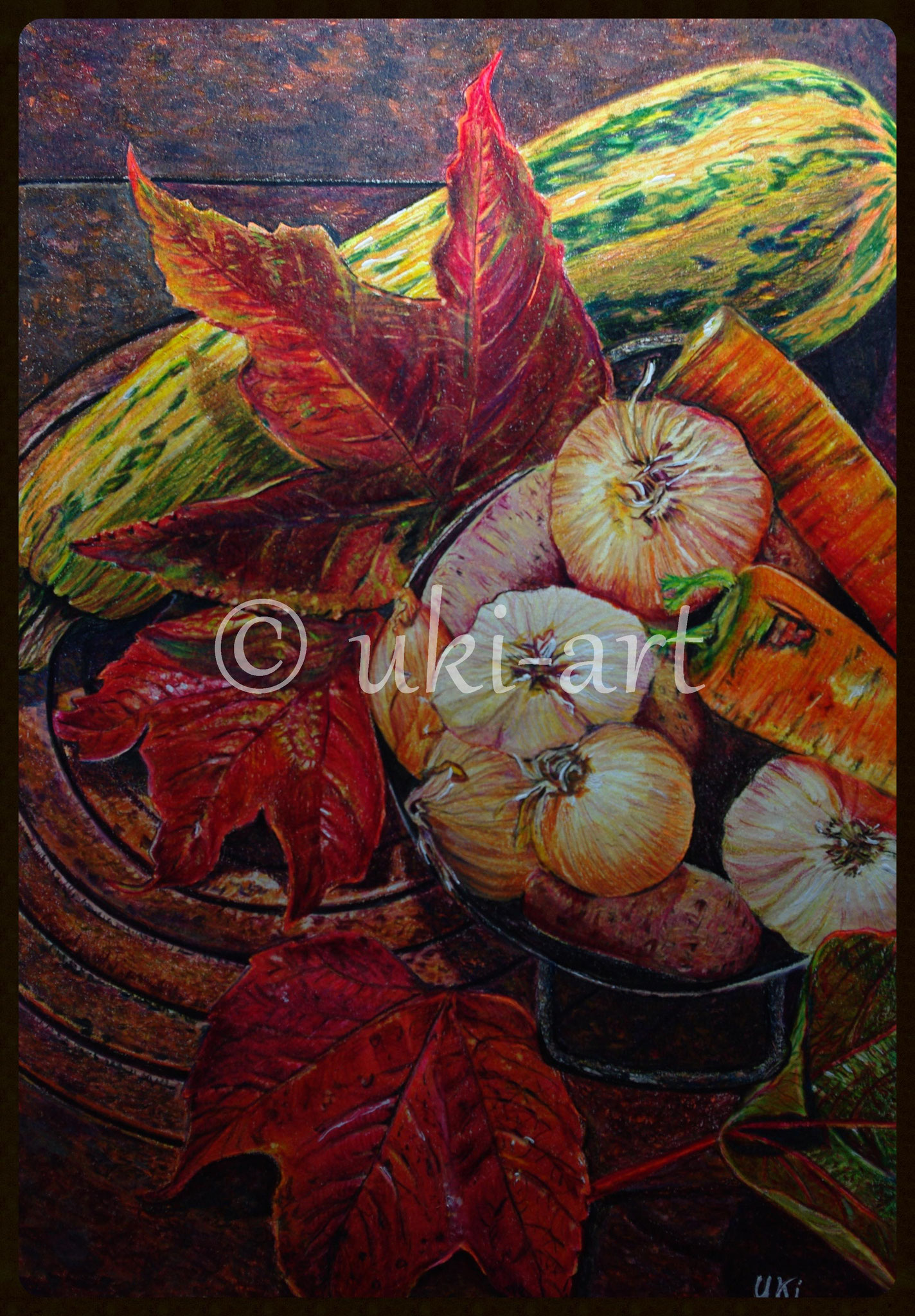 Herbstküche, colored pencil, DIN A3, reference photo by my own