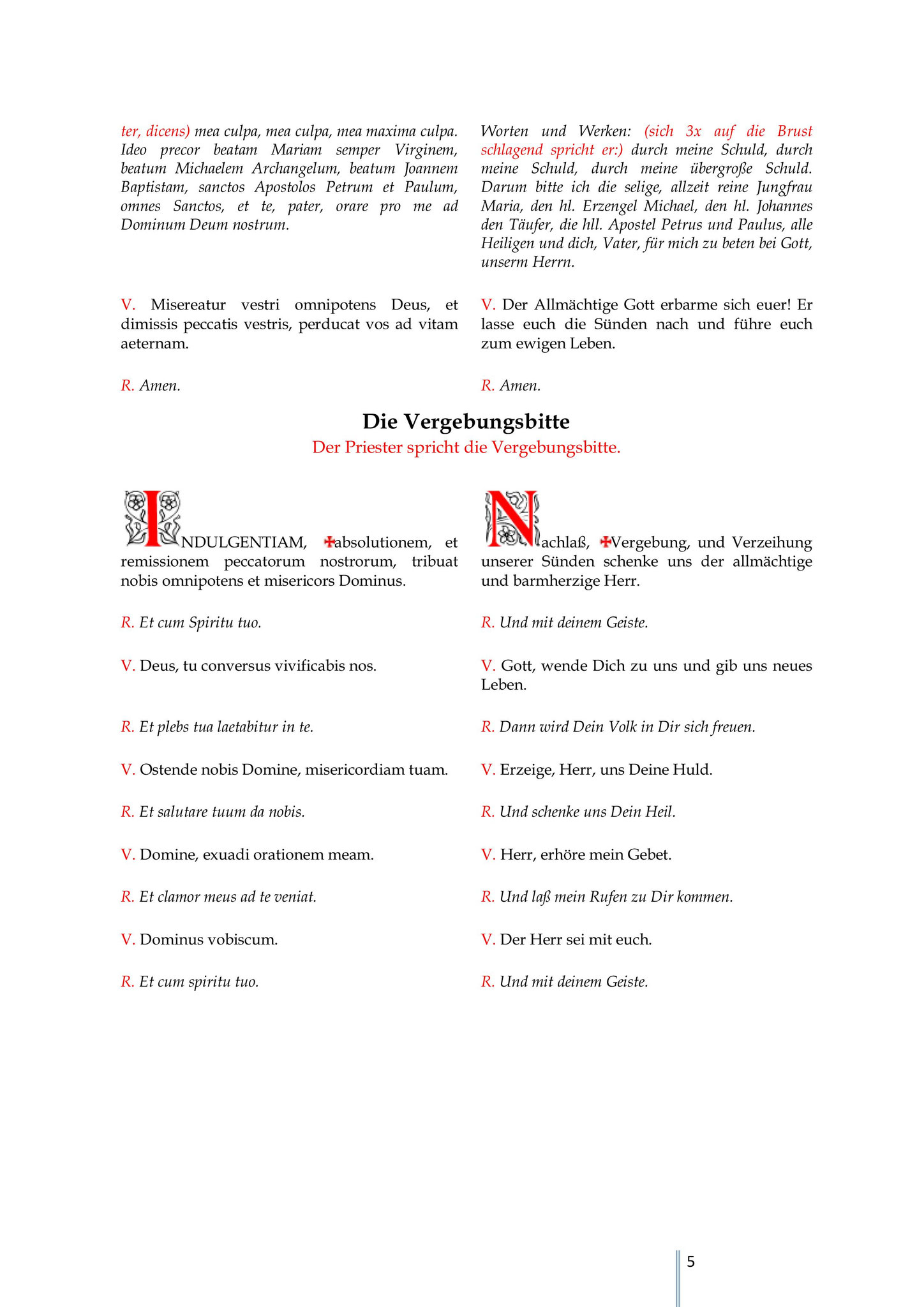 Die Vergebungsbitte