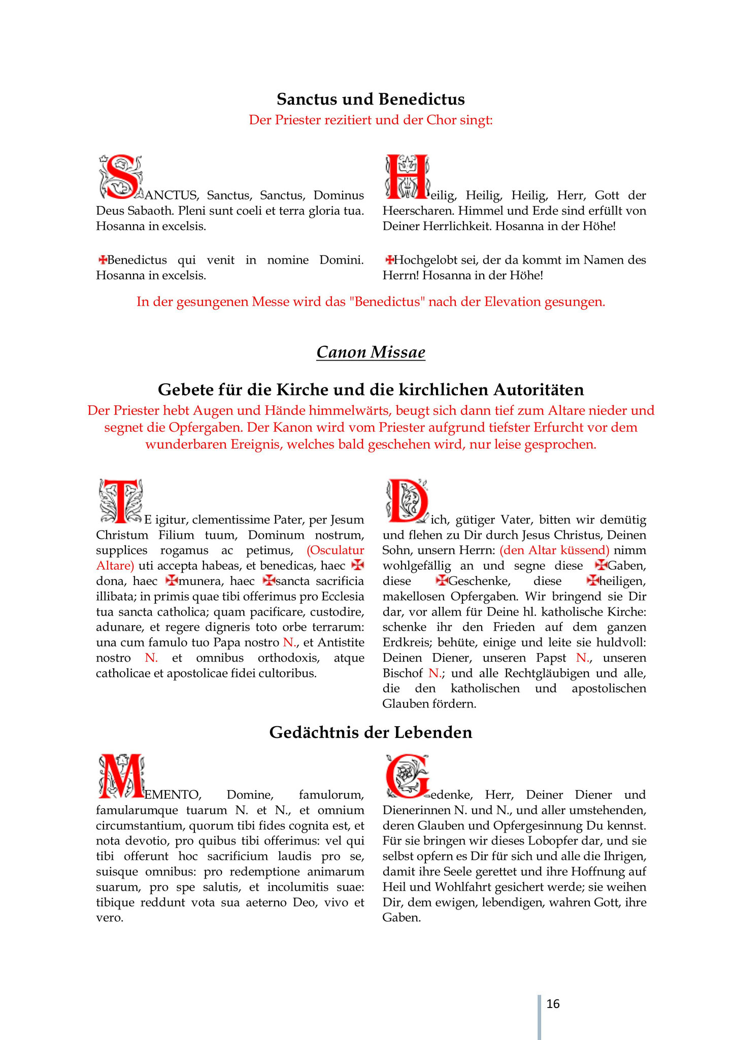 Sanctus und Benedictus