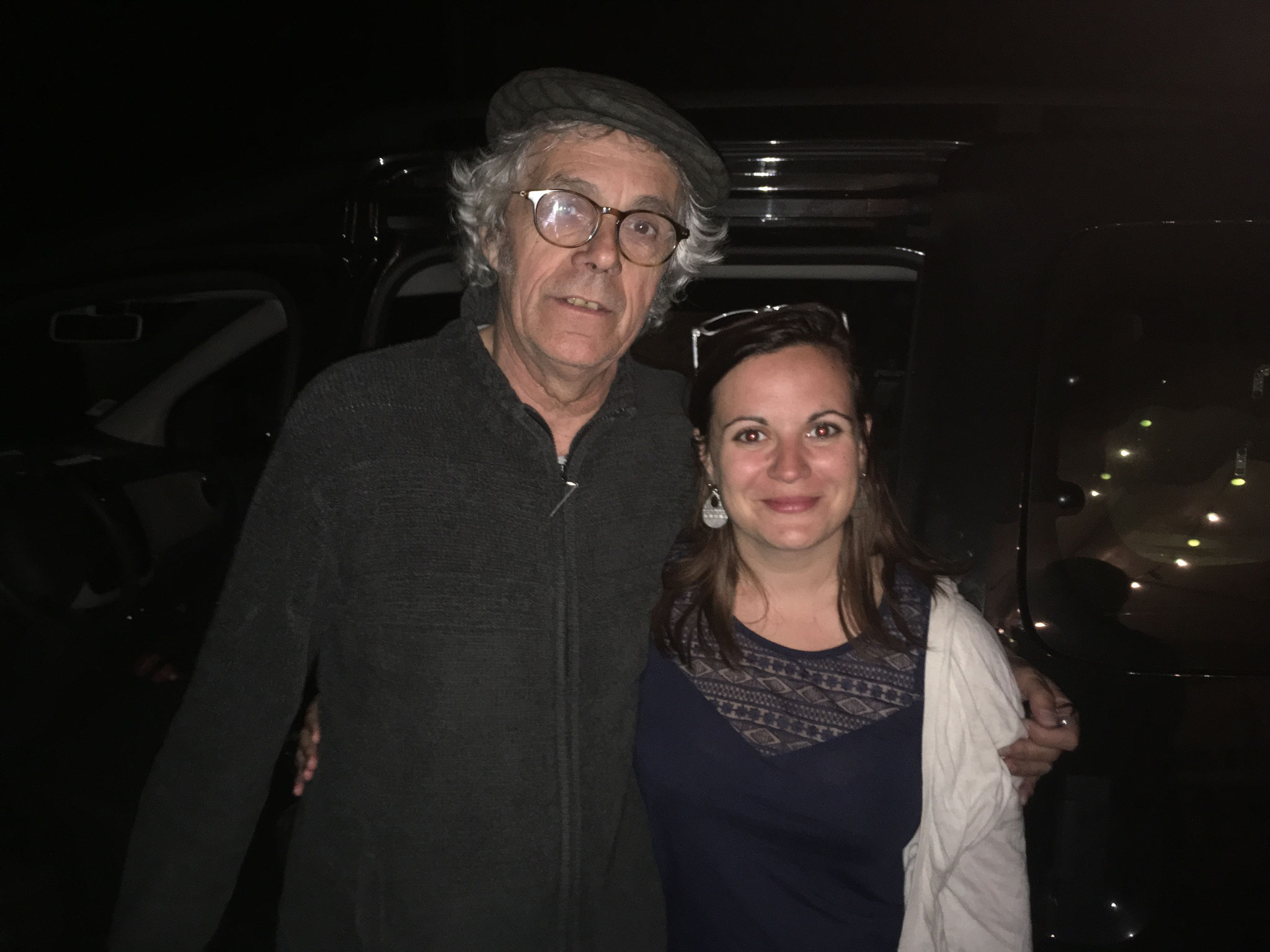 Rémo Gary en compagnie de Charline, bénévole