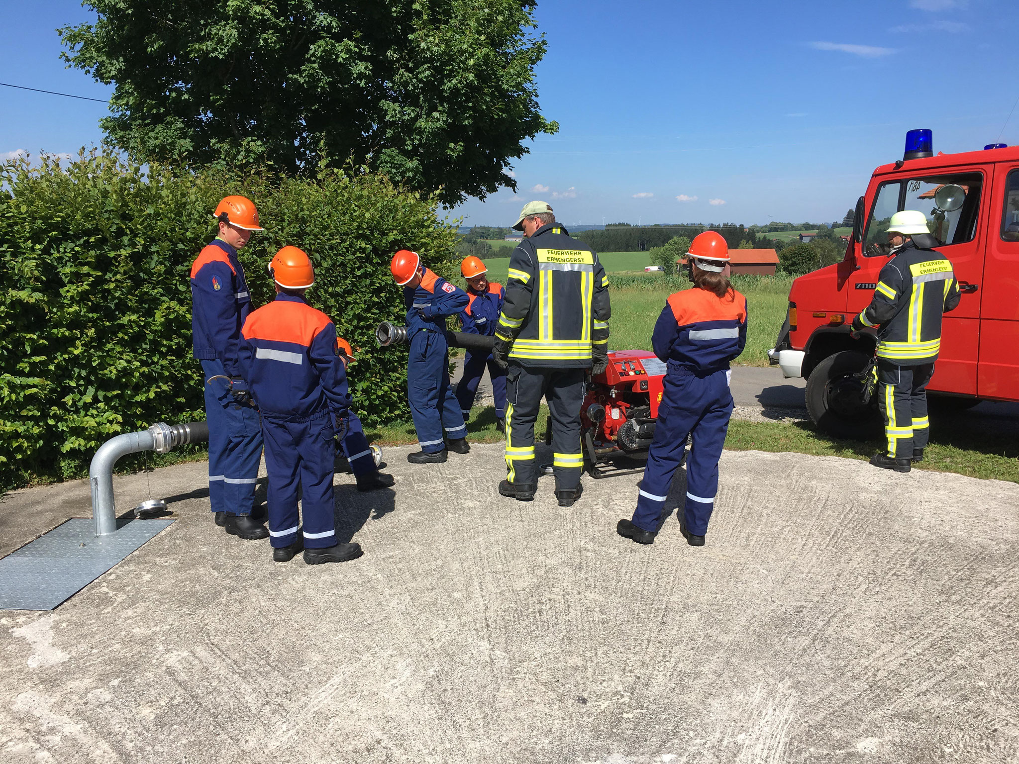 Jugendfeuerwehr Ermengerst - Übung am 05.07.2019