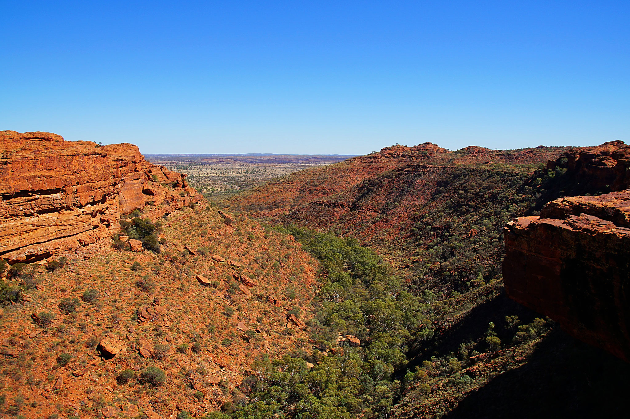 Der Kings Canyon aus der Vogelperspeltive.