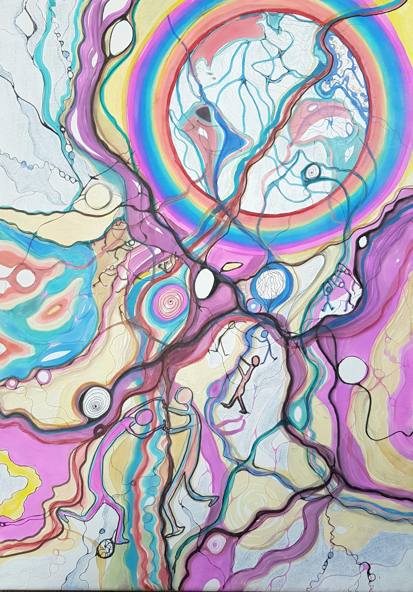 Juni 2021"VERBINDUNGEN"/ 5,  50 x70 cm LW