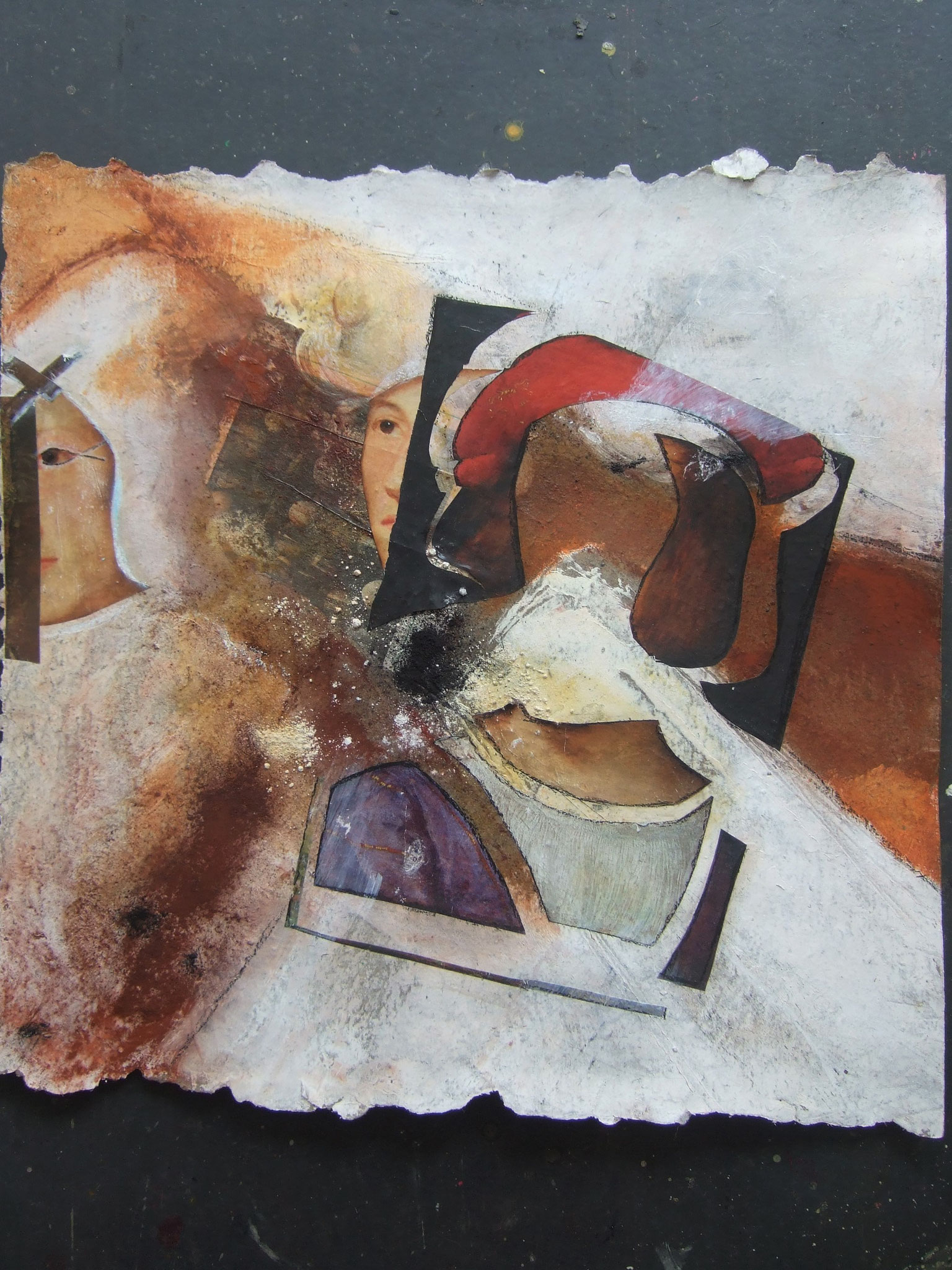" Beziehungsgeflecht "  3/ 50 x 50 auf Pappe