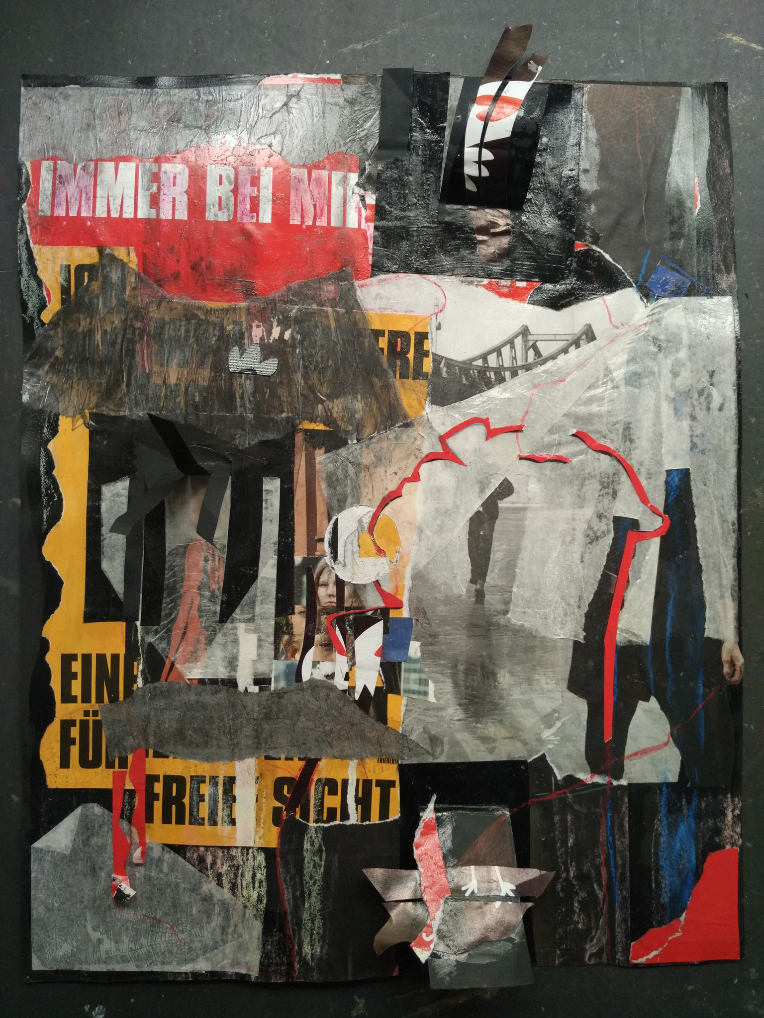 " Beziehungsgeflecht "18/50 x 70 auf Pappe