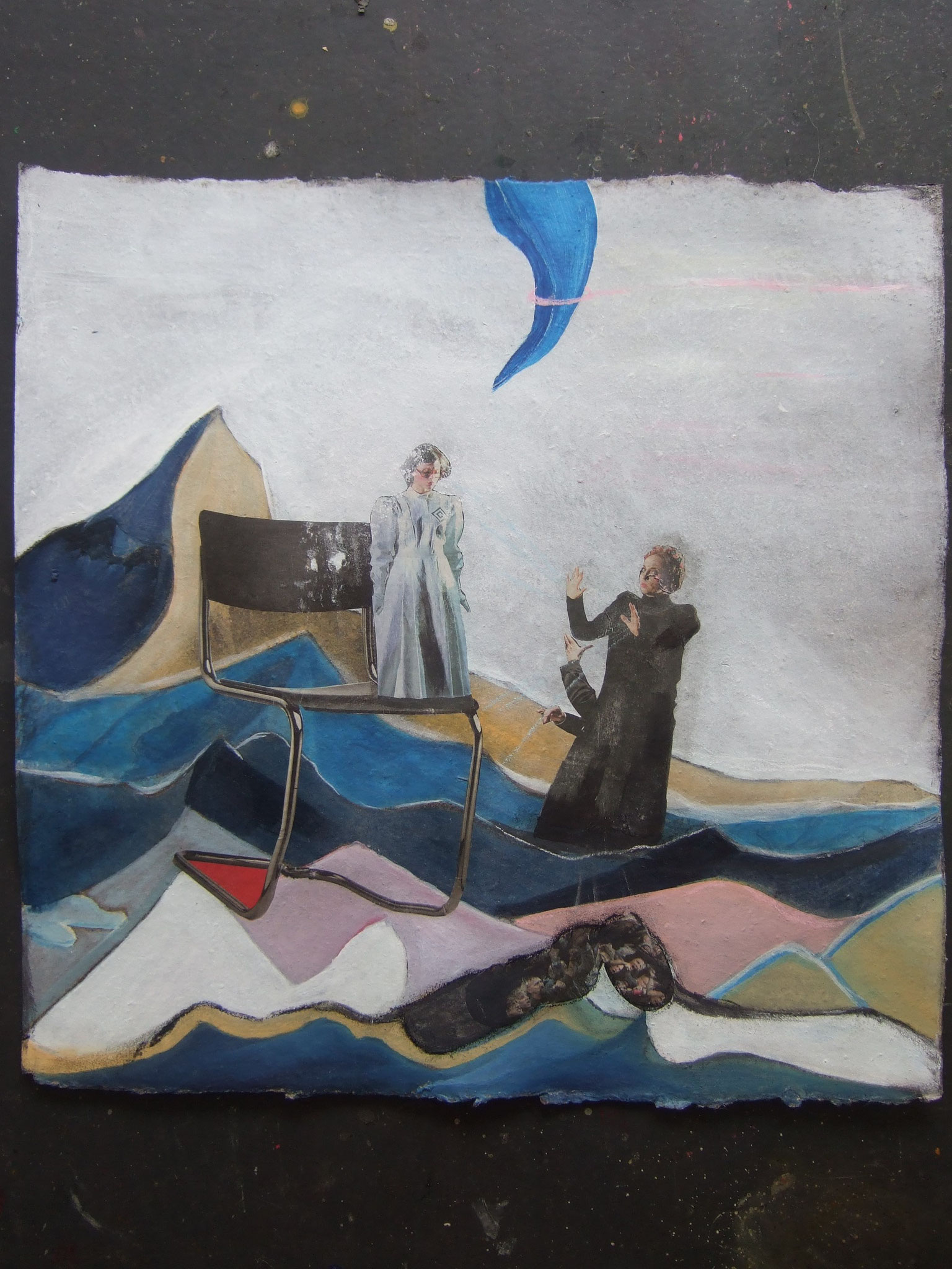 " Beziehungsgeflecht "  4/ 50 x 50 auf Pappe
