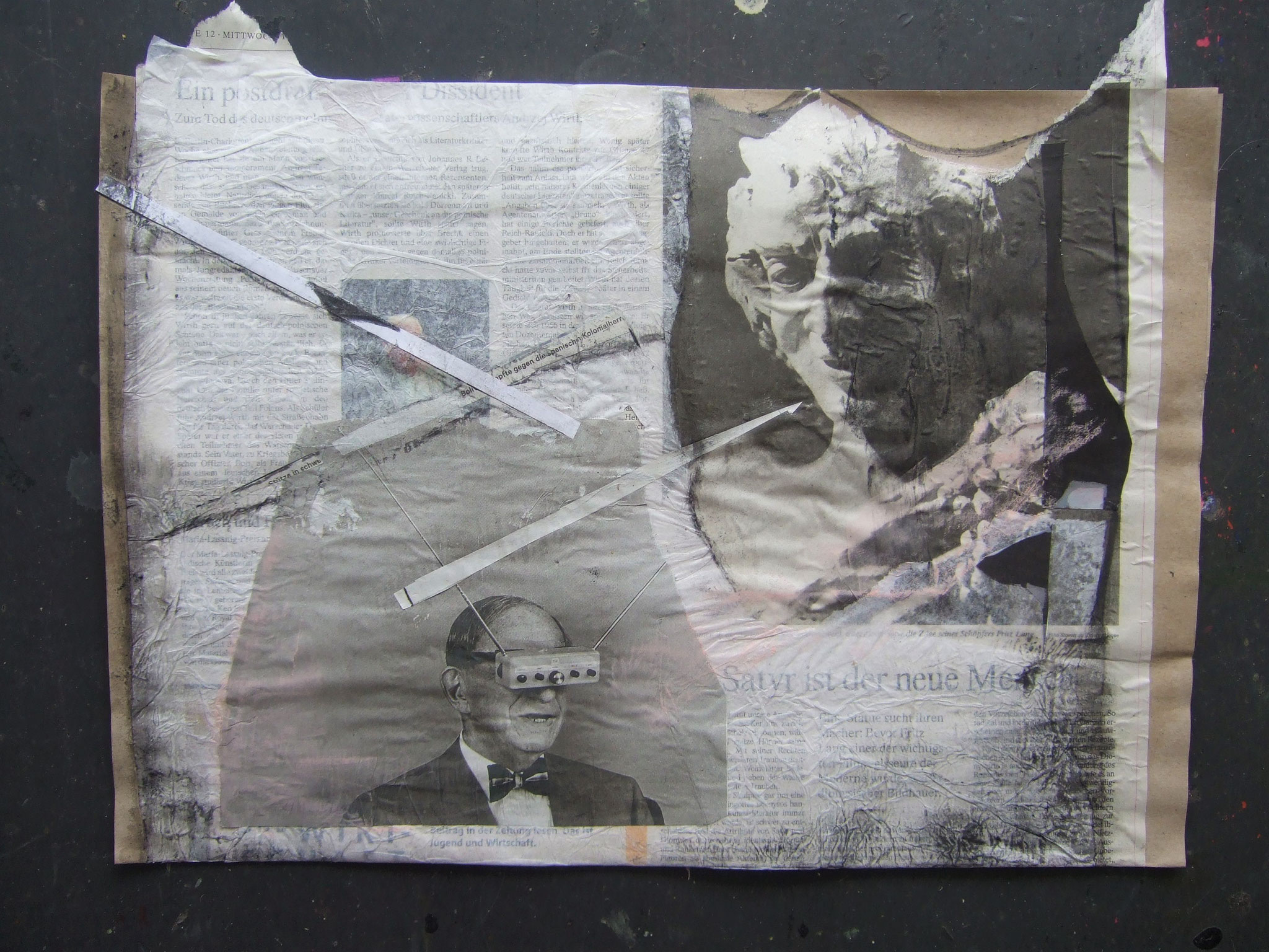 " Beziehungsgeflecht " 10 / 30 x 43 auf Papier