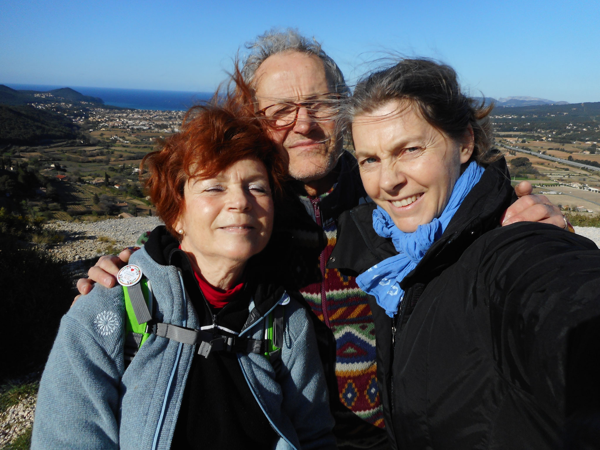 Le mini-groupe au départ, un peu grimaçant...