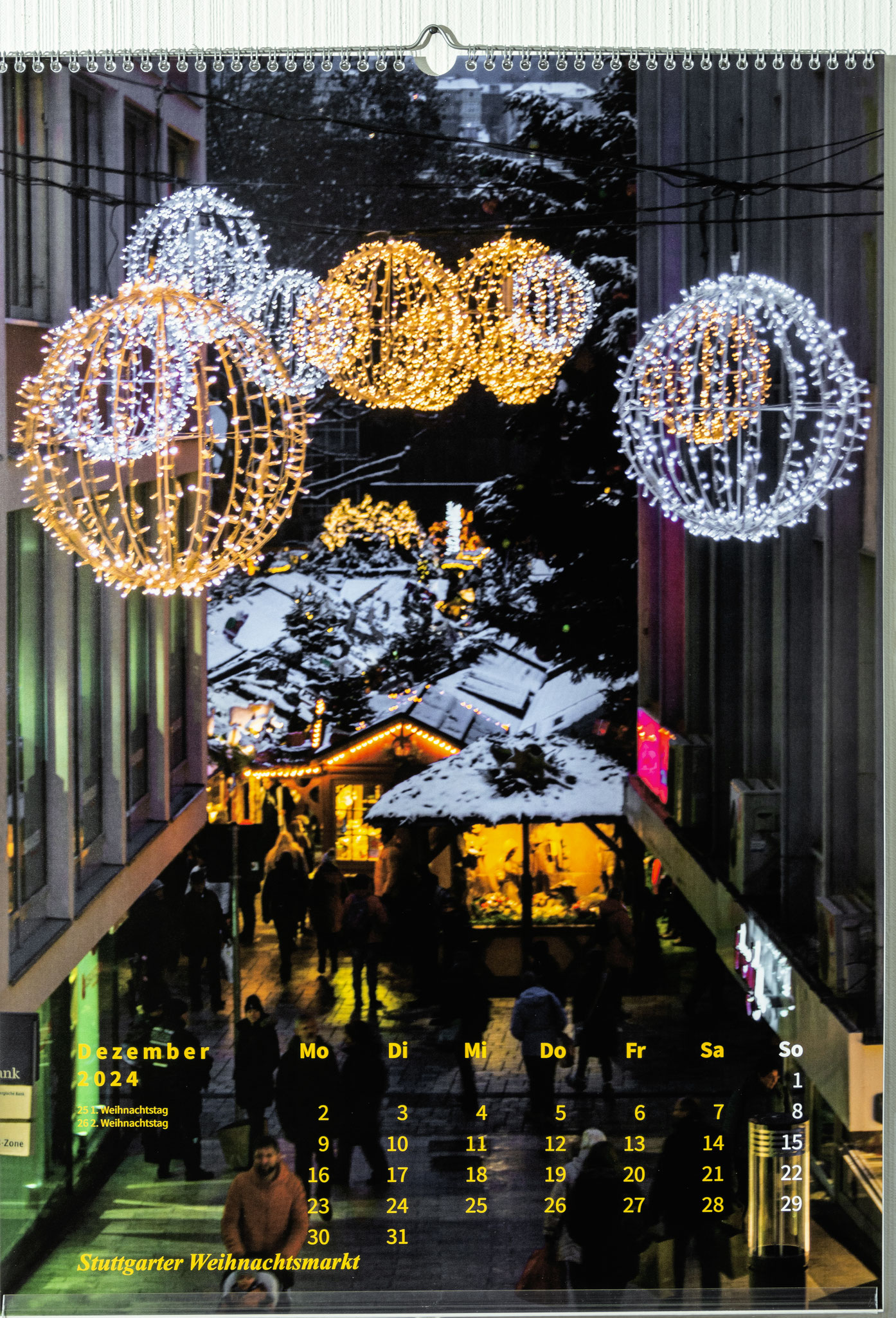Stuttgarter Weihnachtsmarkt, Blick von der Schulstraße in Richtung Marktplatz