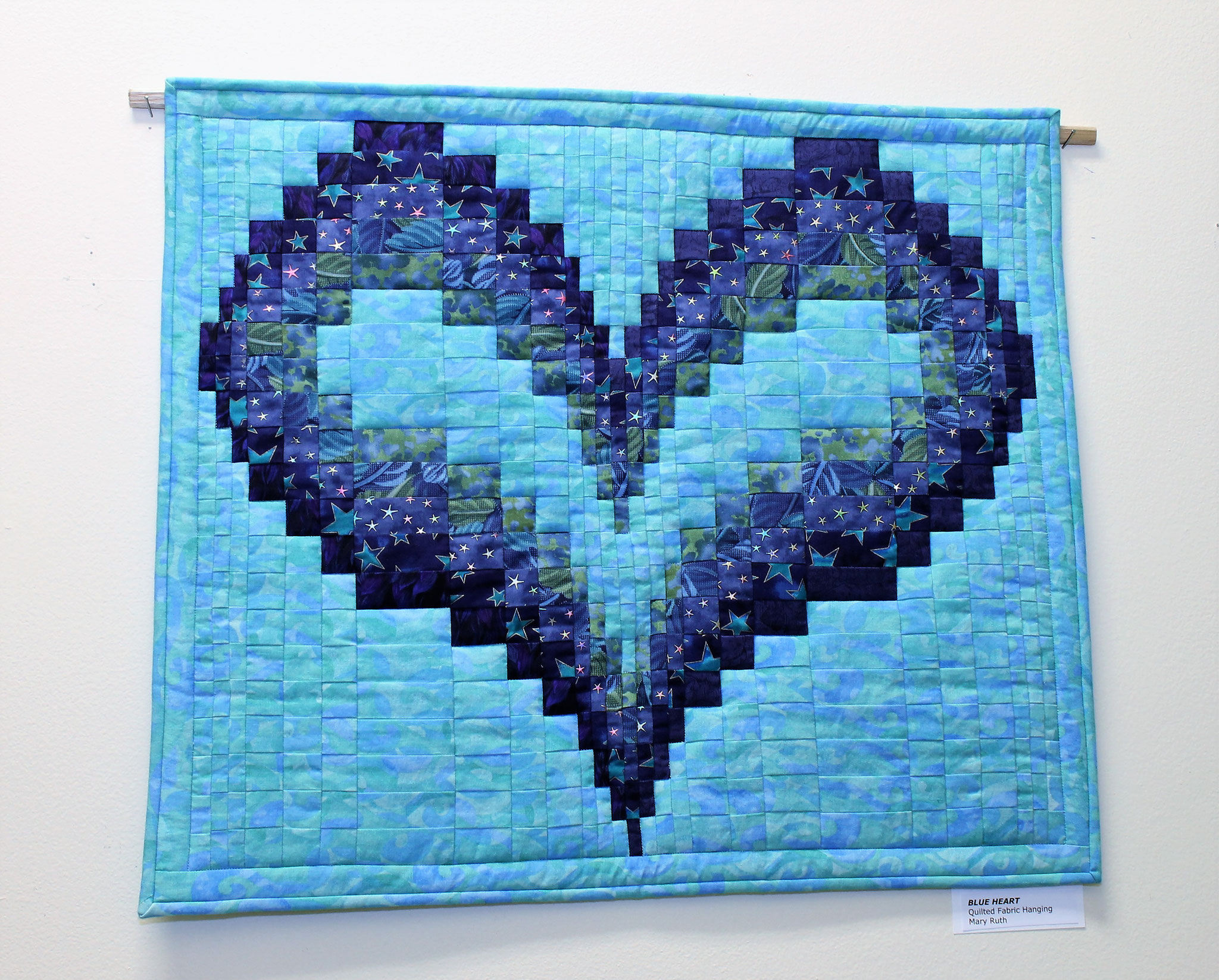 Mary Ruth's quilted "Blue Heart."