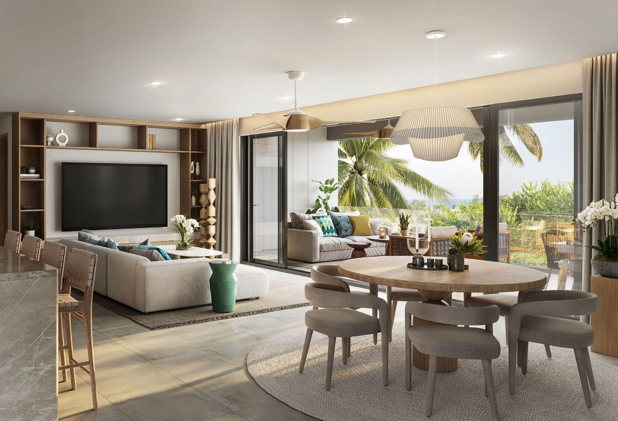 AZULINA appartements et penthouses G+2 haut de gamme vue mer à pointe aux biches nord île Maurice