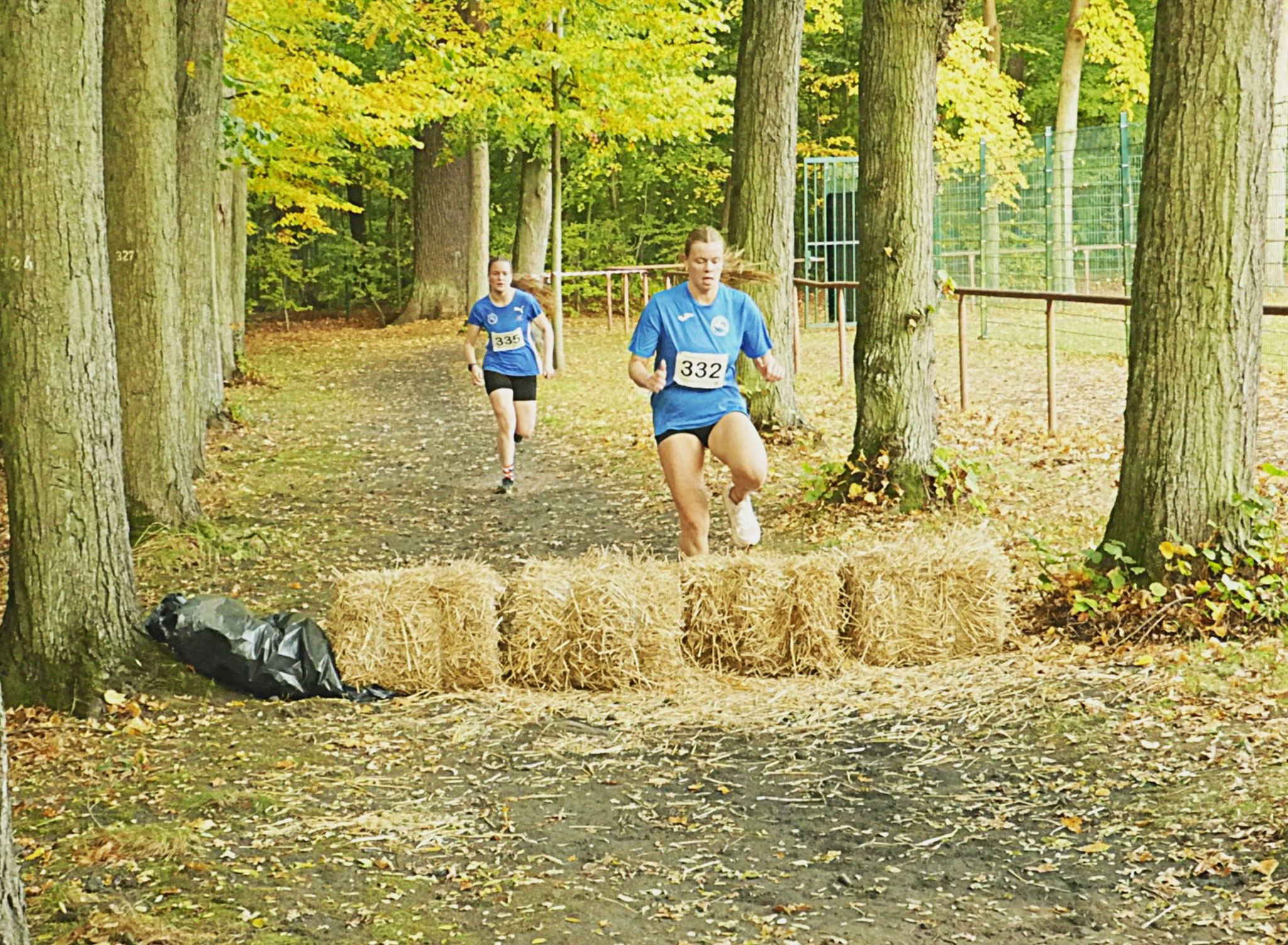Elisabeth und Hanna am Strohballen