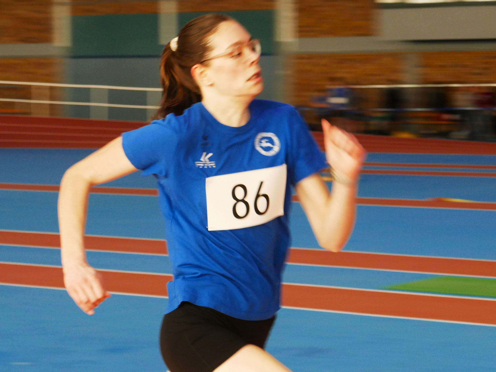 Wilma beim ersten 200m Lauf