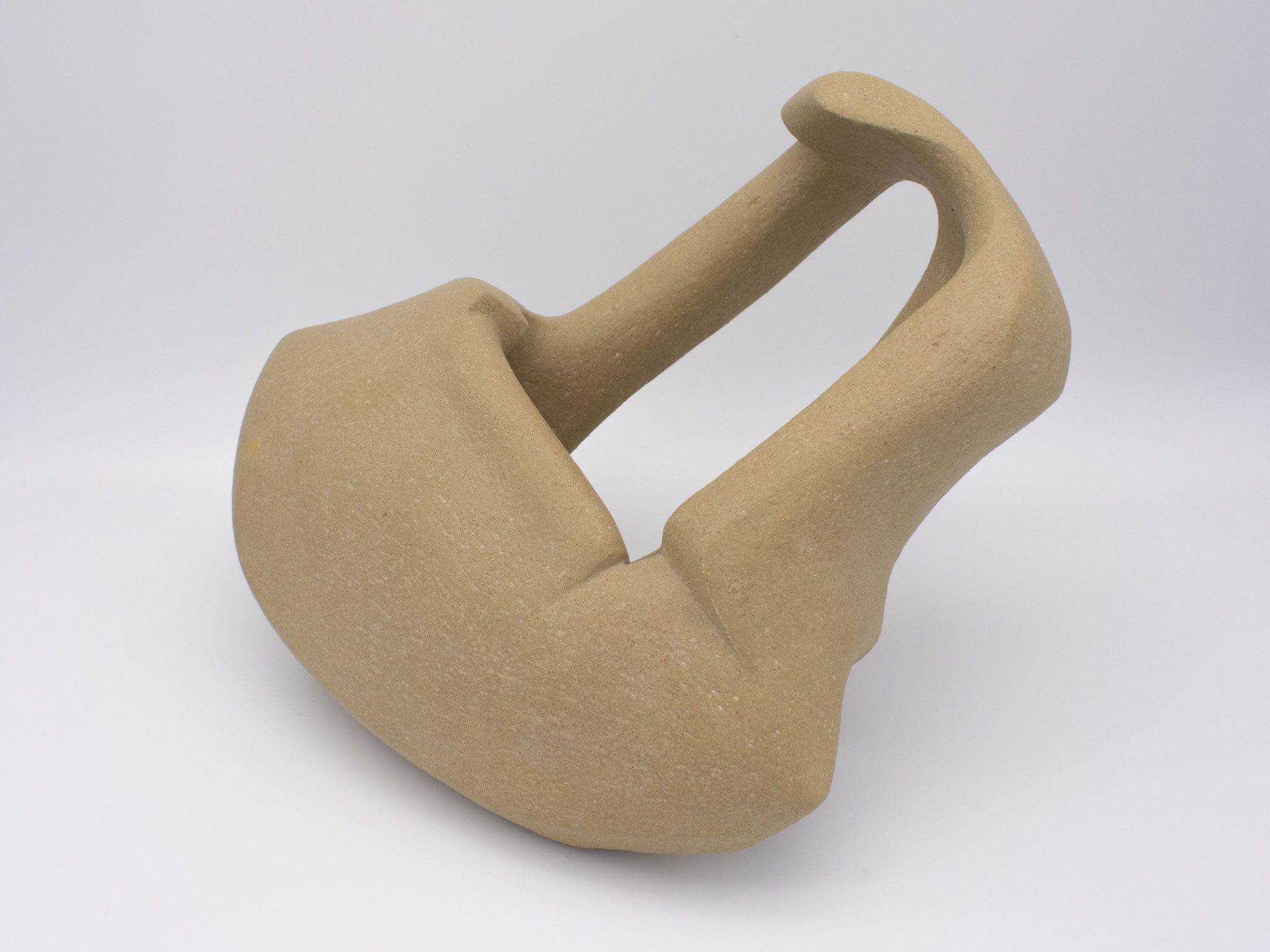  アフタートーク（連木で腹を切る）切 陶土・釉薬 / 2022  20.5×18×15.5cm 