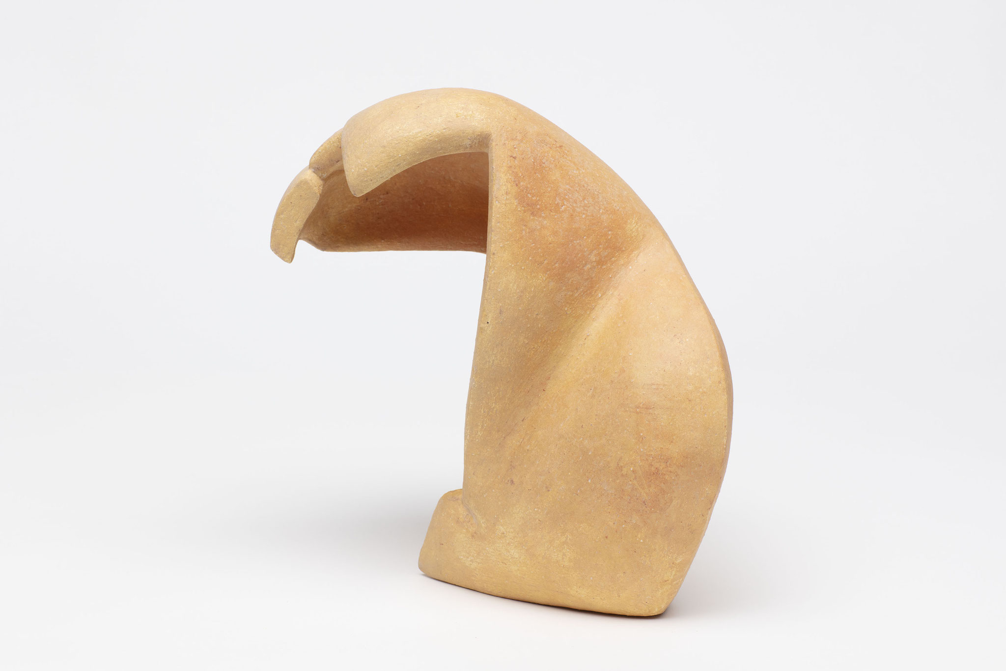 アフタートーク（踵で頭痛を病む）で / 陶土・釉薬/ 2022 / 24.5×21×h24cm