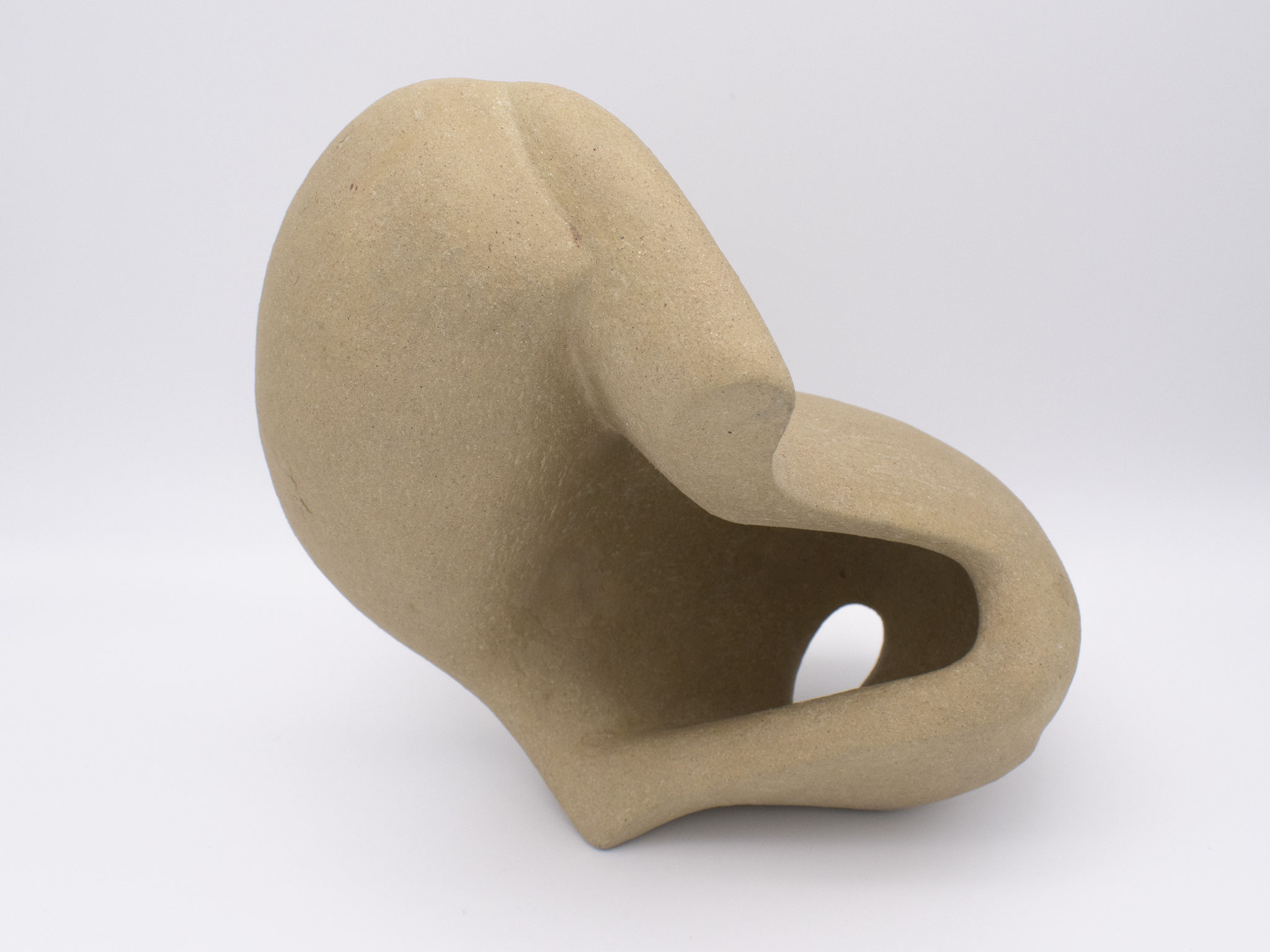アフタートーク（連木で腹を切る）る　 陶土・釉薬 / 2022  18.5×12.5×20cm 