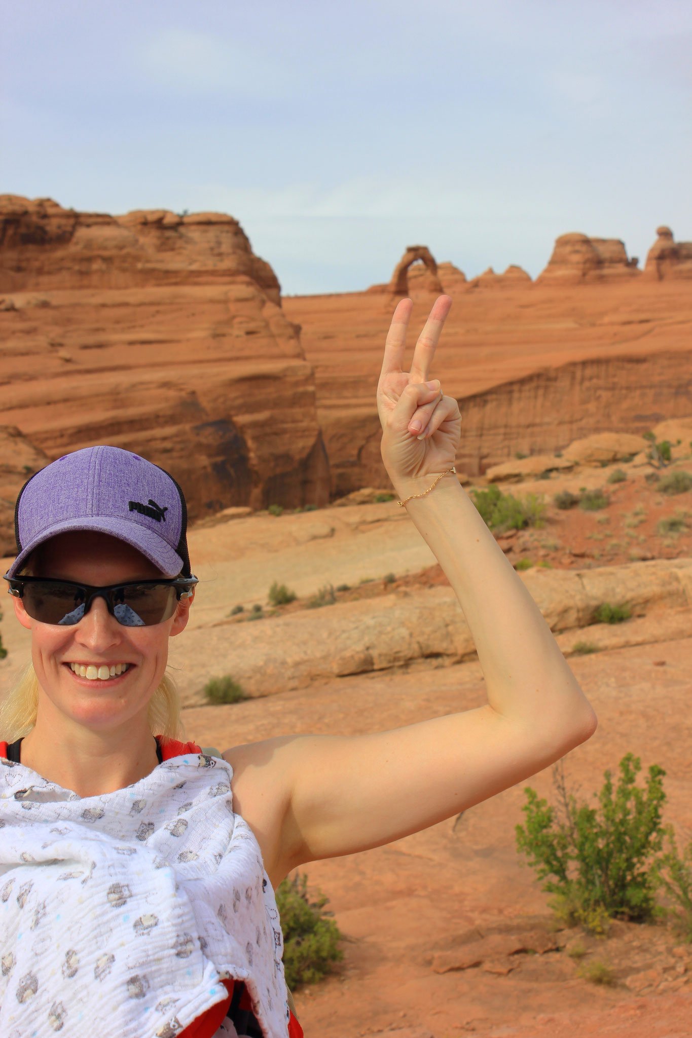 Der Delicate Arch im Hintergrund