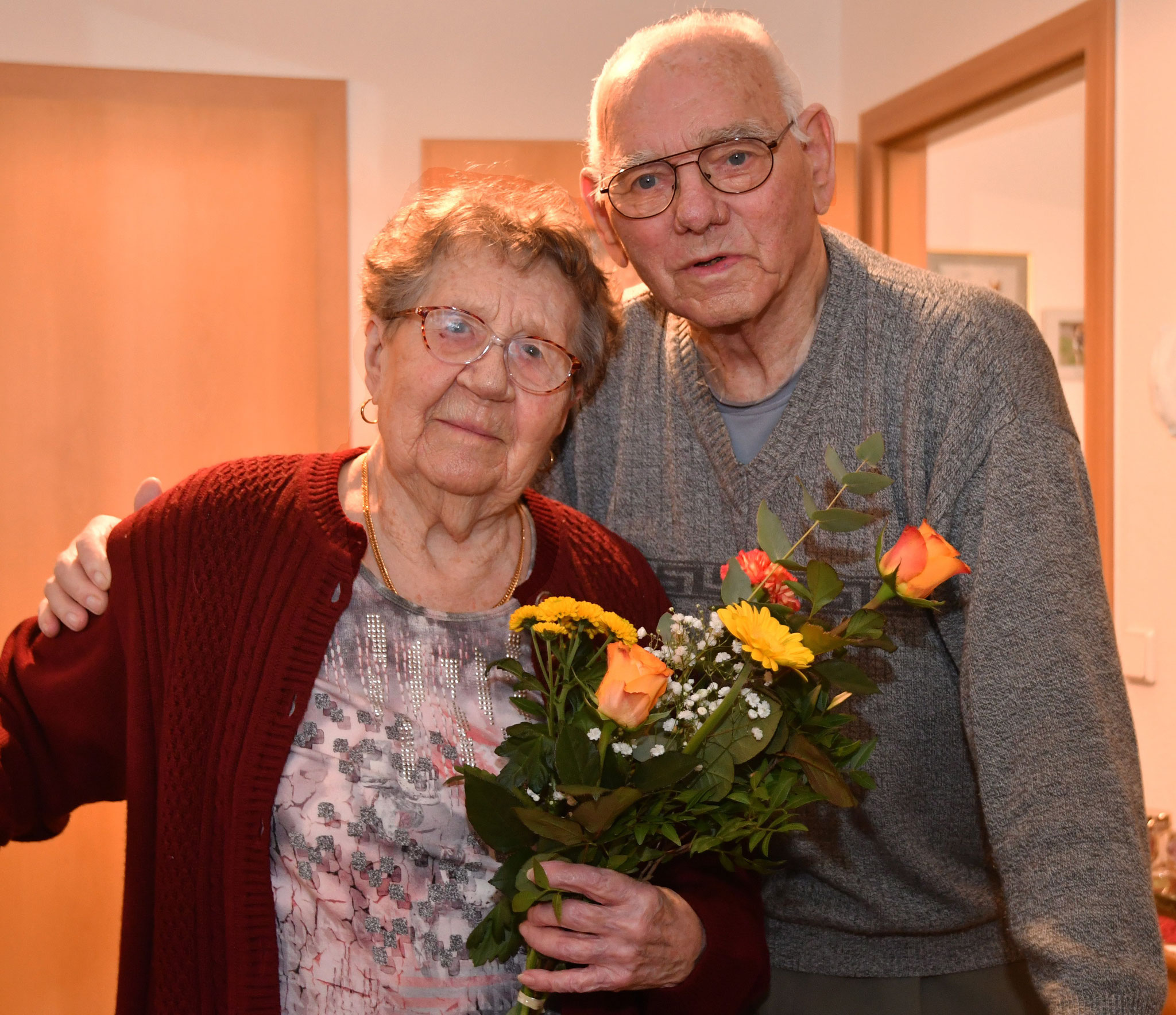 7. Dezember: Seltenes Jubiläum: Edith Pätzel (92) und ihr Mann Paul feiern Kronjuwelenhochzeit. Sie sind seit 75 Jahren verheiratet. © pressefoto-uhlemann.de