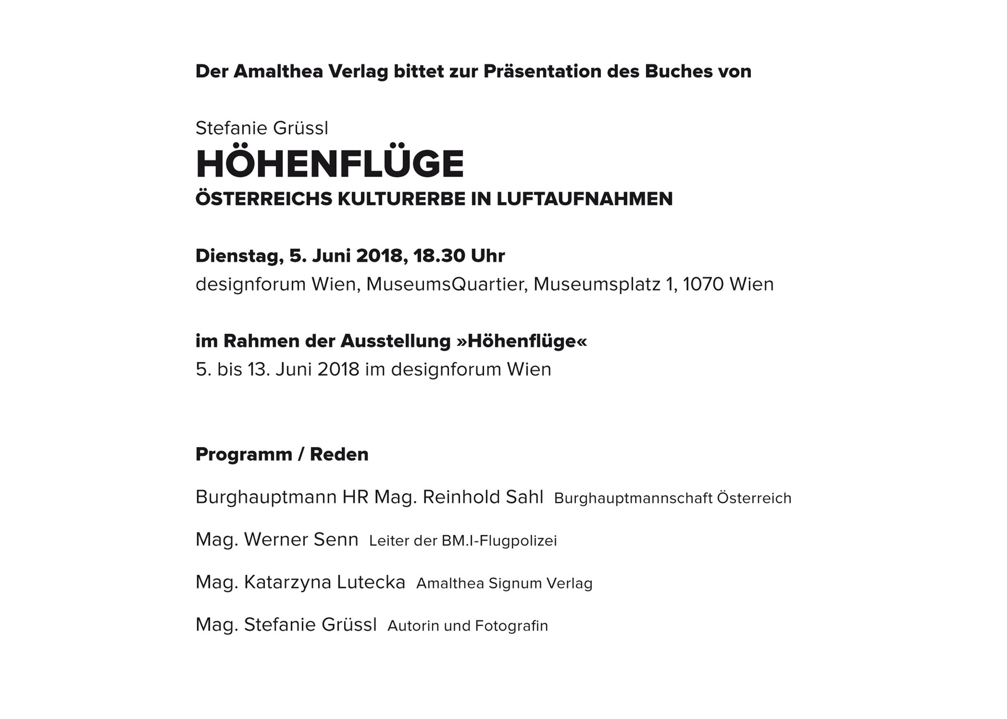 Einladung zur Buchpräsentation im Designforum