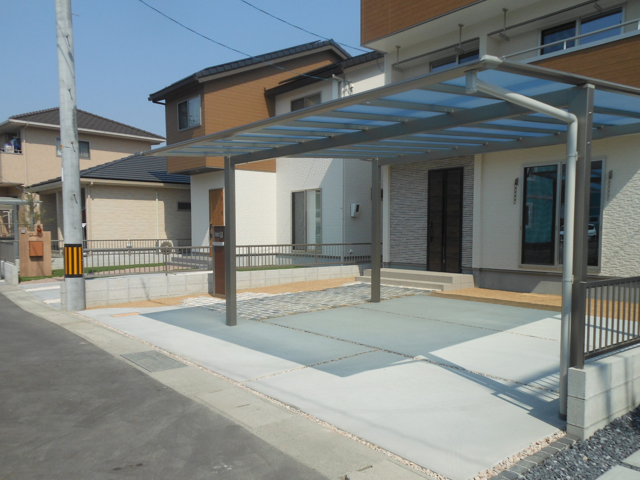 外構　エクステリア　耐火レンガ　岡山市