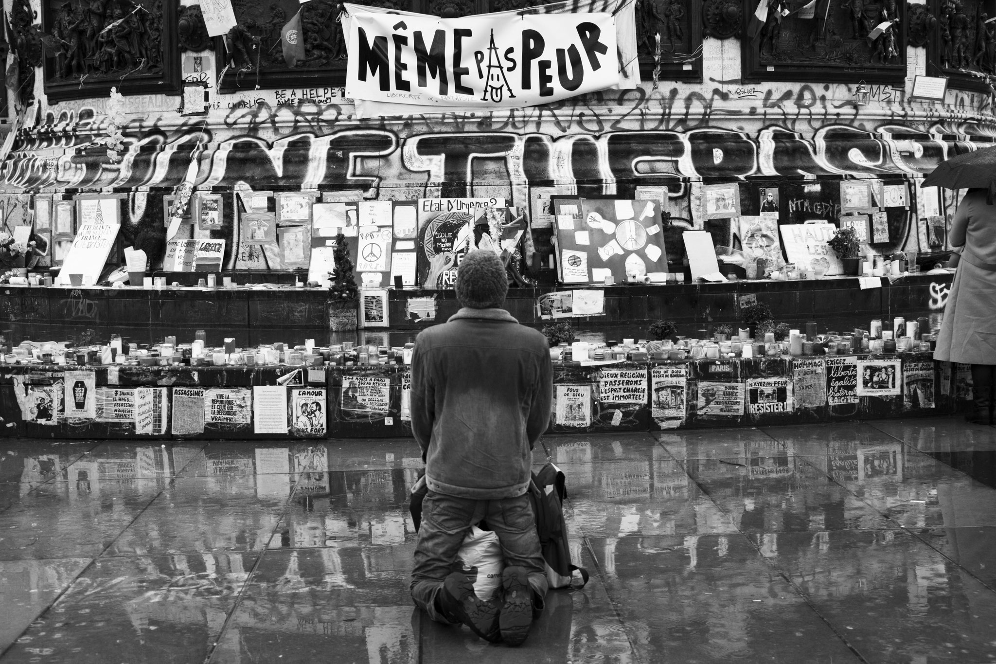 "Not afraid" - Place de la République (2016). © Clémence Rougetet
