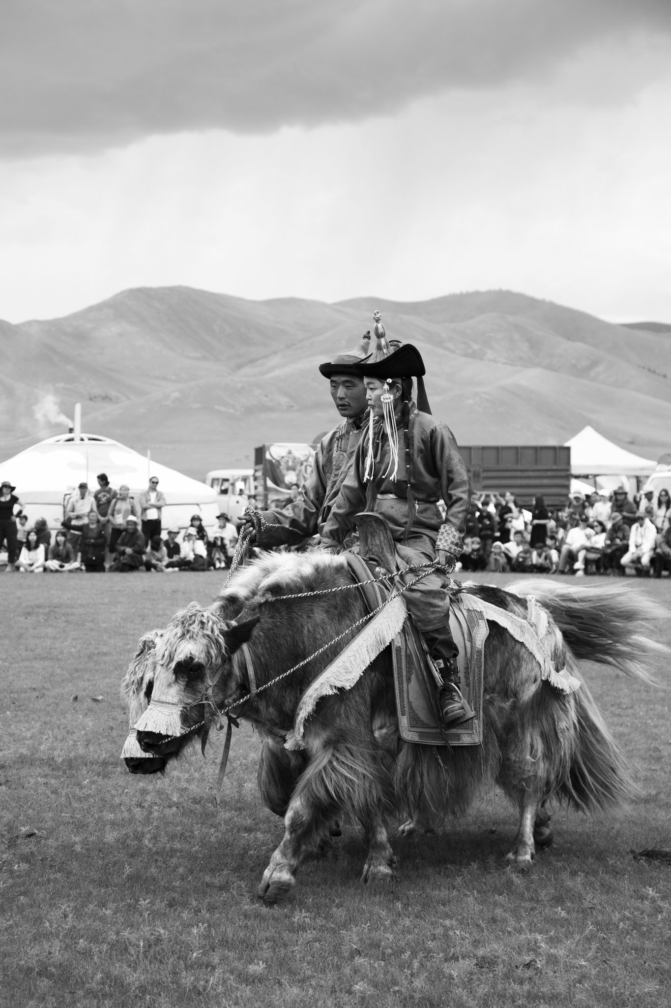 "Yak riders" - Fête du yack. Vallée de l’Orkhon, Mongolie (2025). © Clémence Rougetet
