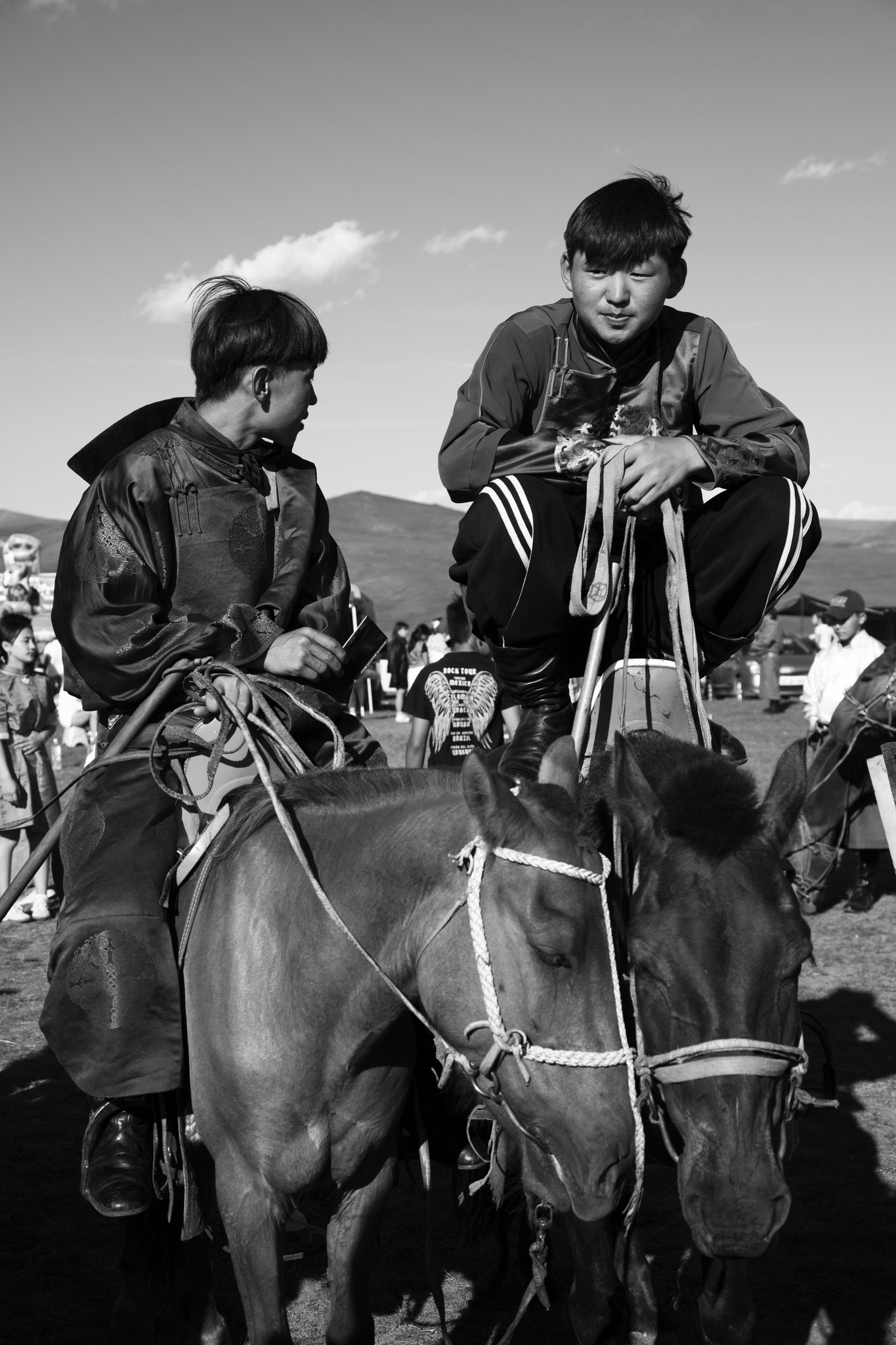 "Before the ride" - Fête du Naadam. Province d’Uvur Khangai, Mongolie (2025). © Clémence Rougetet