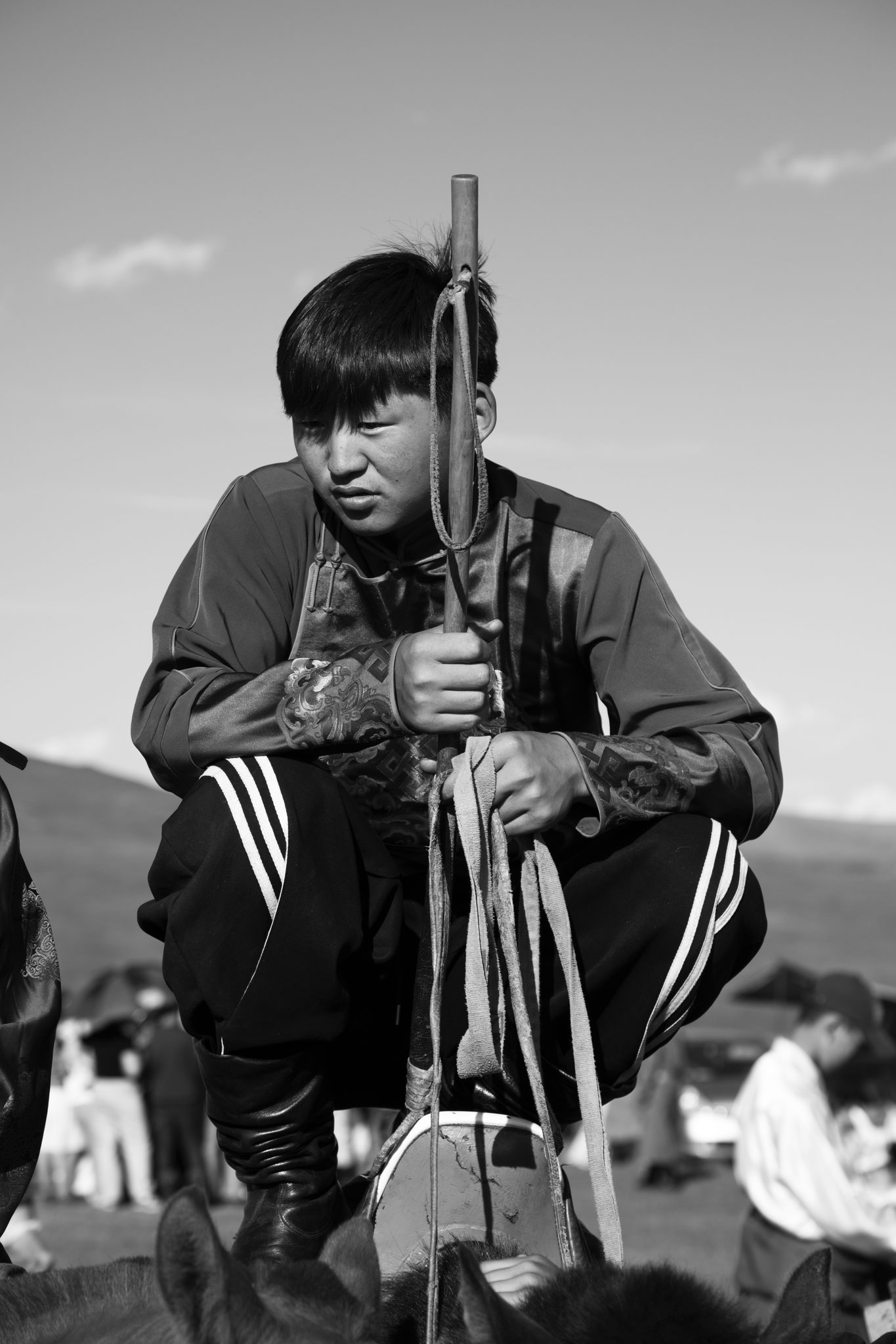 "Seat as a rider" - Fête du Naadam. Province d’Uvur Khangai, Mongolie (2025). © Clémence Rougetet