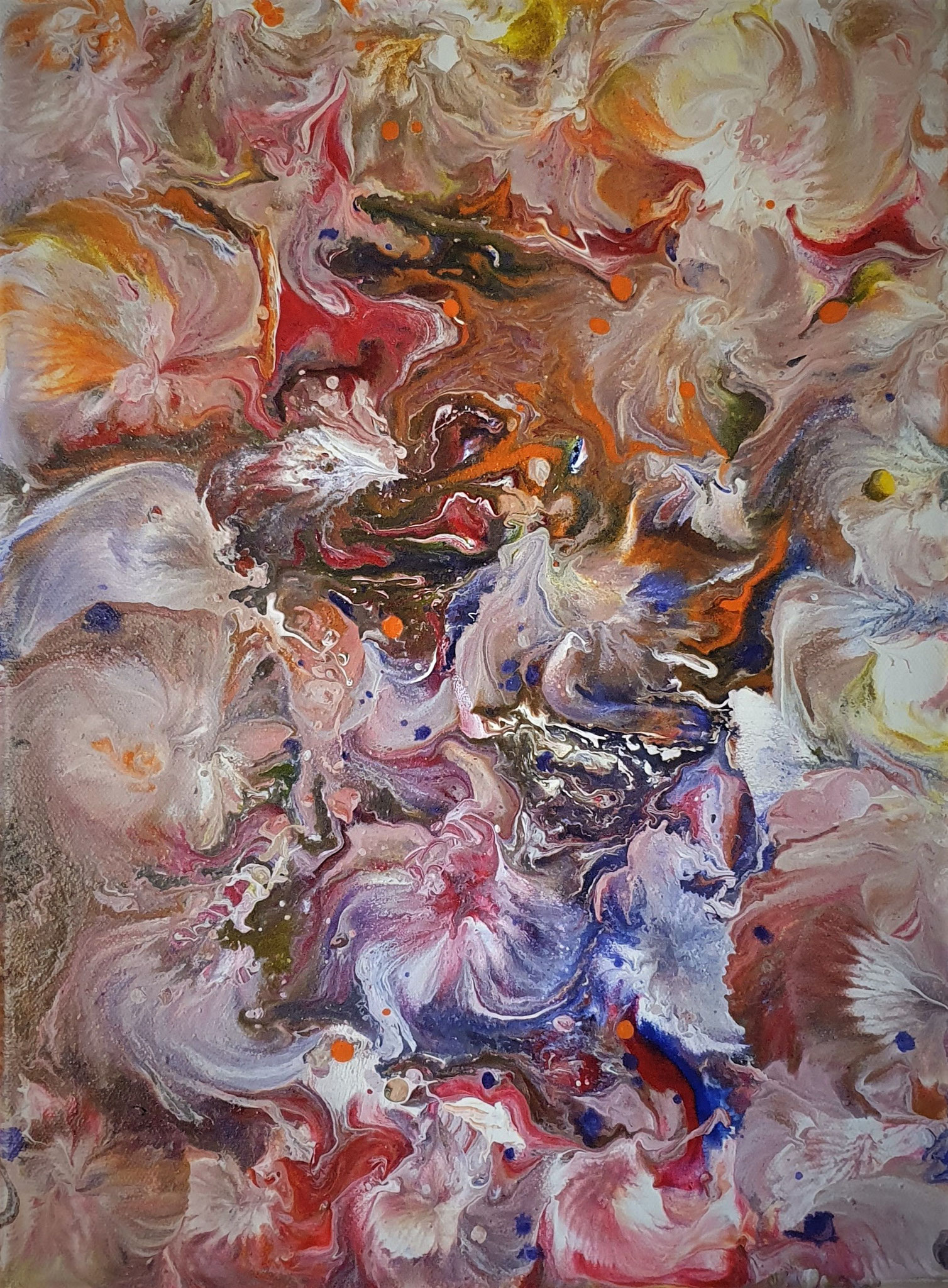 VERKAUFT Flowers 2, Acrylmischtechnik, 40/30, Leinwand, 2020