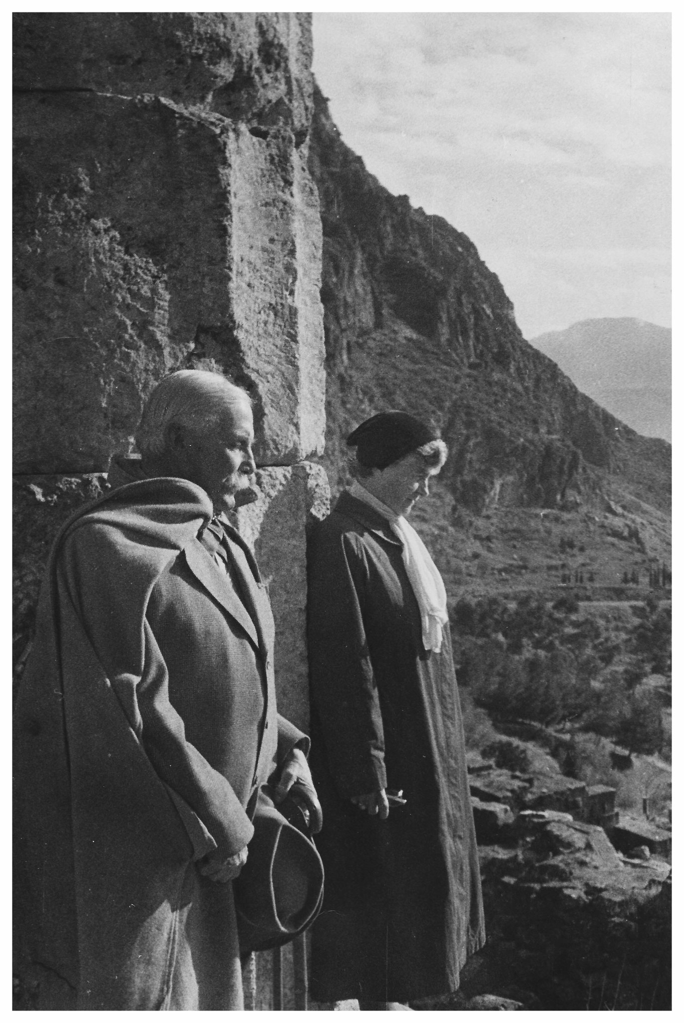 Geoffrey & Eleanor at Delphi, Corinth,  March 1951 *