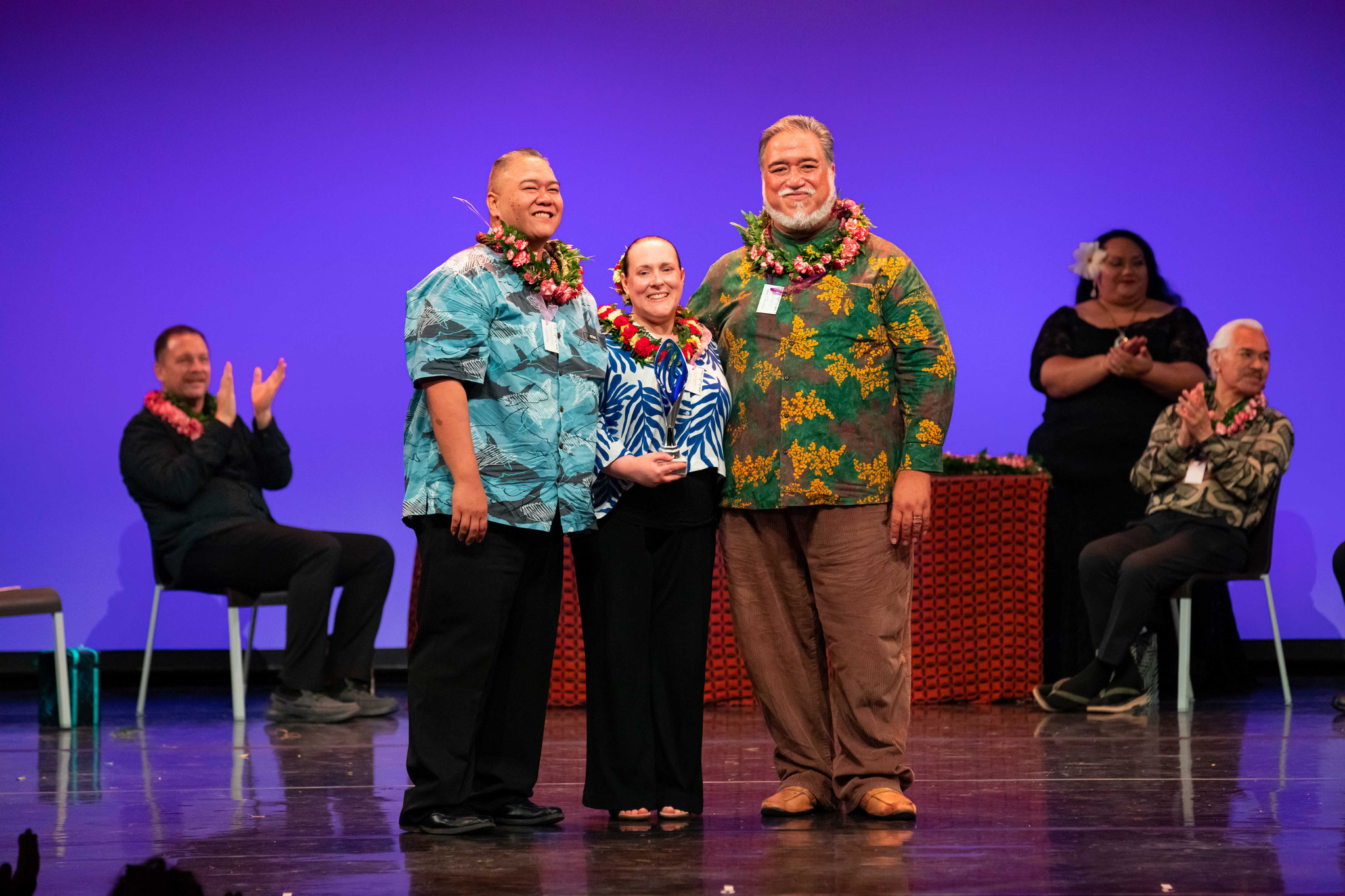 Wahine 'Auana Solistin 1. Platz: Hālau Hula 'O Nāpunaheleonāpua (Italien/Portugal/Vereinigtes Königreich): Tamsin Compton