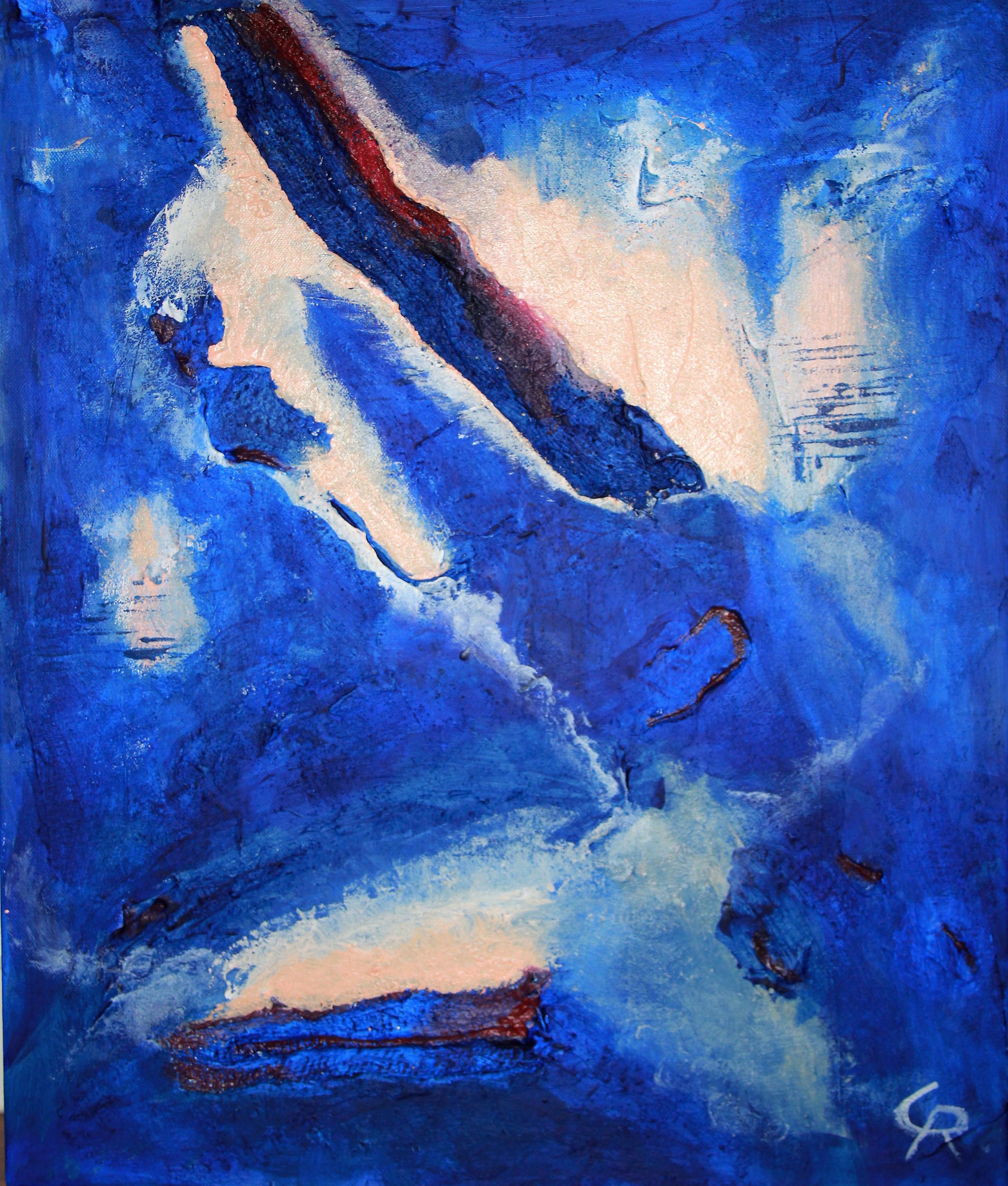 Galaktisches, Acryl mit Strukturpaste (2015) (verkauft JE)