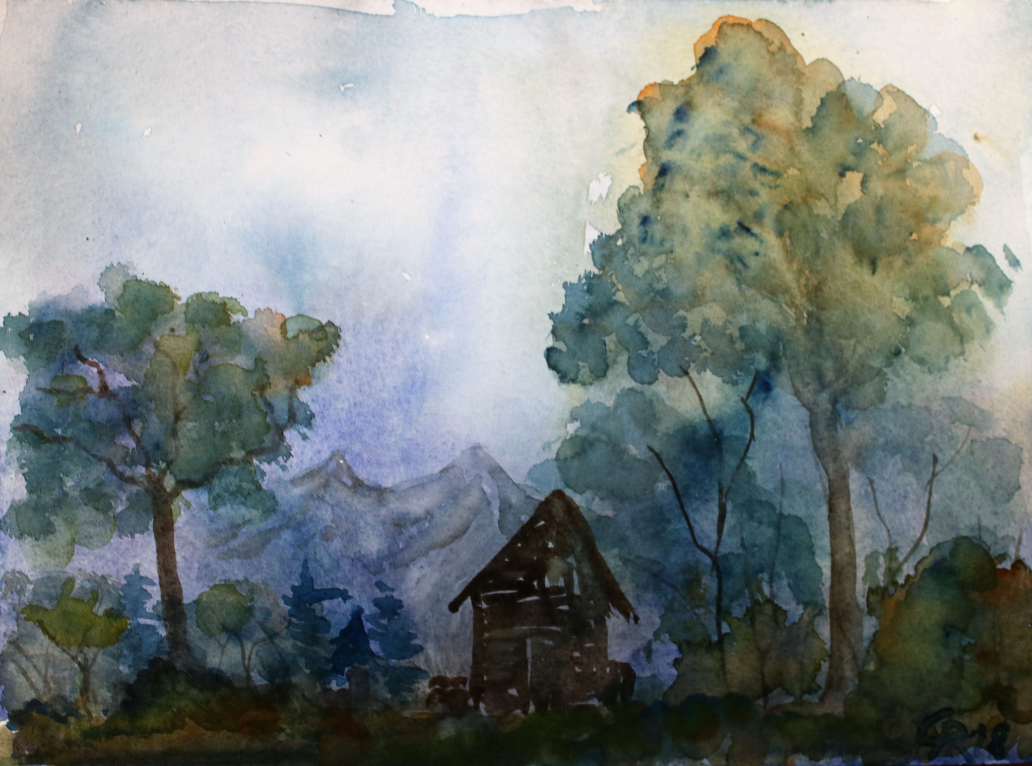 Voralpenland, Aquarell (2018)