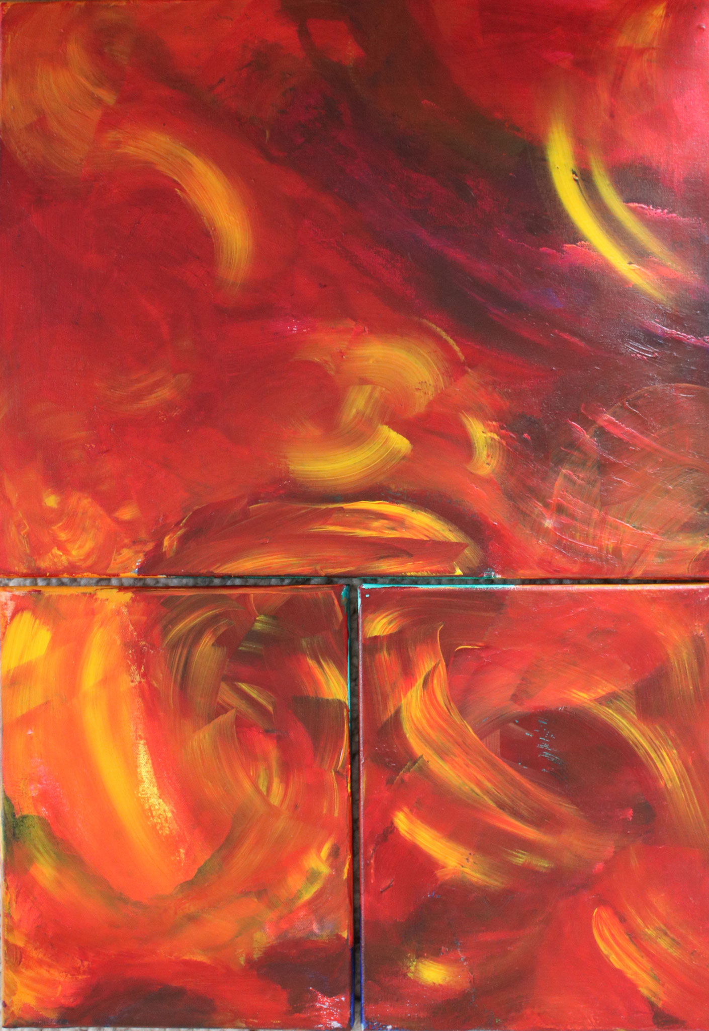Solar dance, Acryl, Triptychon, (2022)