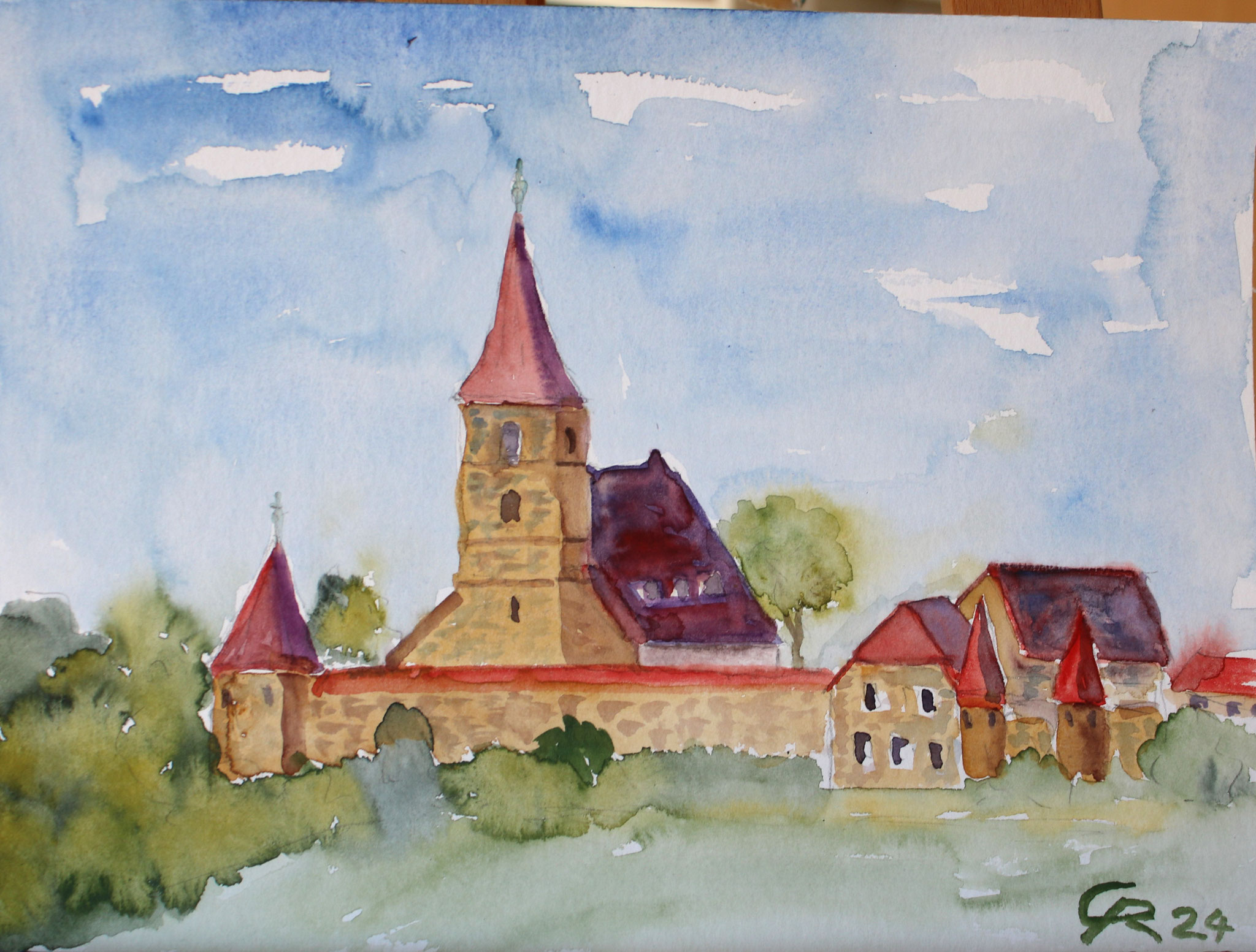 Kraftshof, Nürnberg, Aquarell (2024)