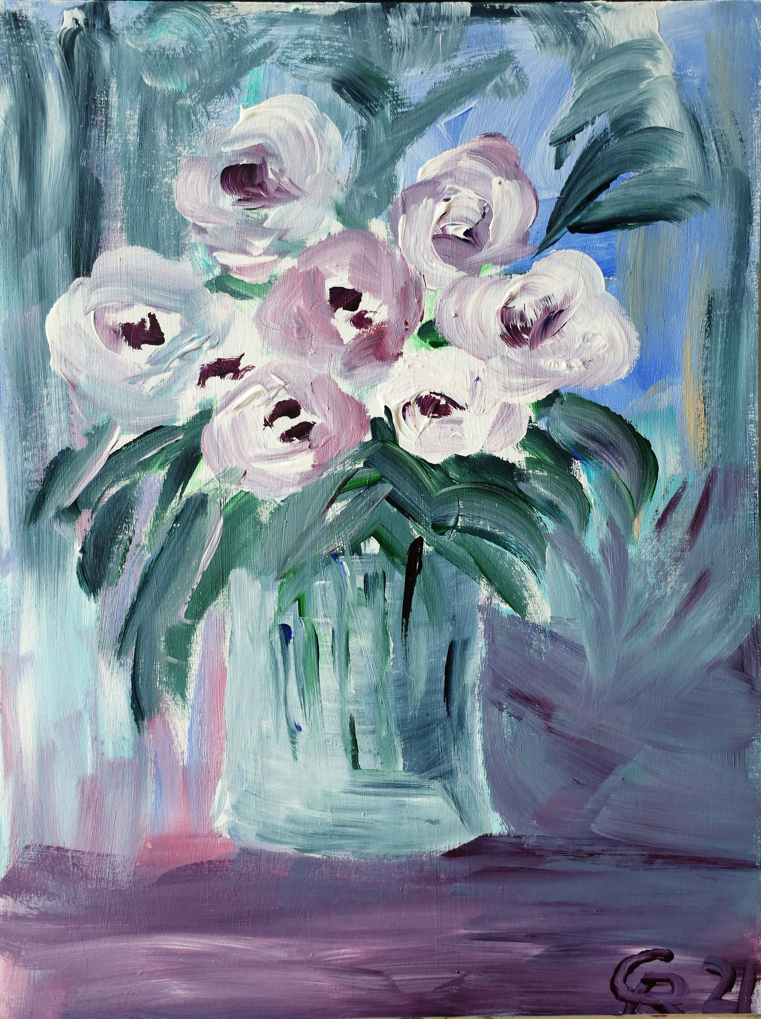 Peonien, Acryl (2021)