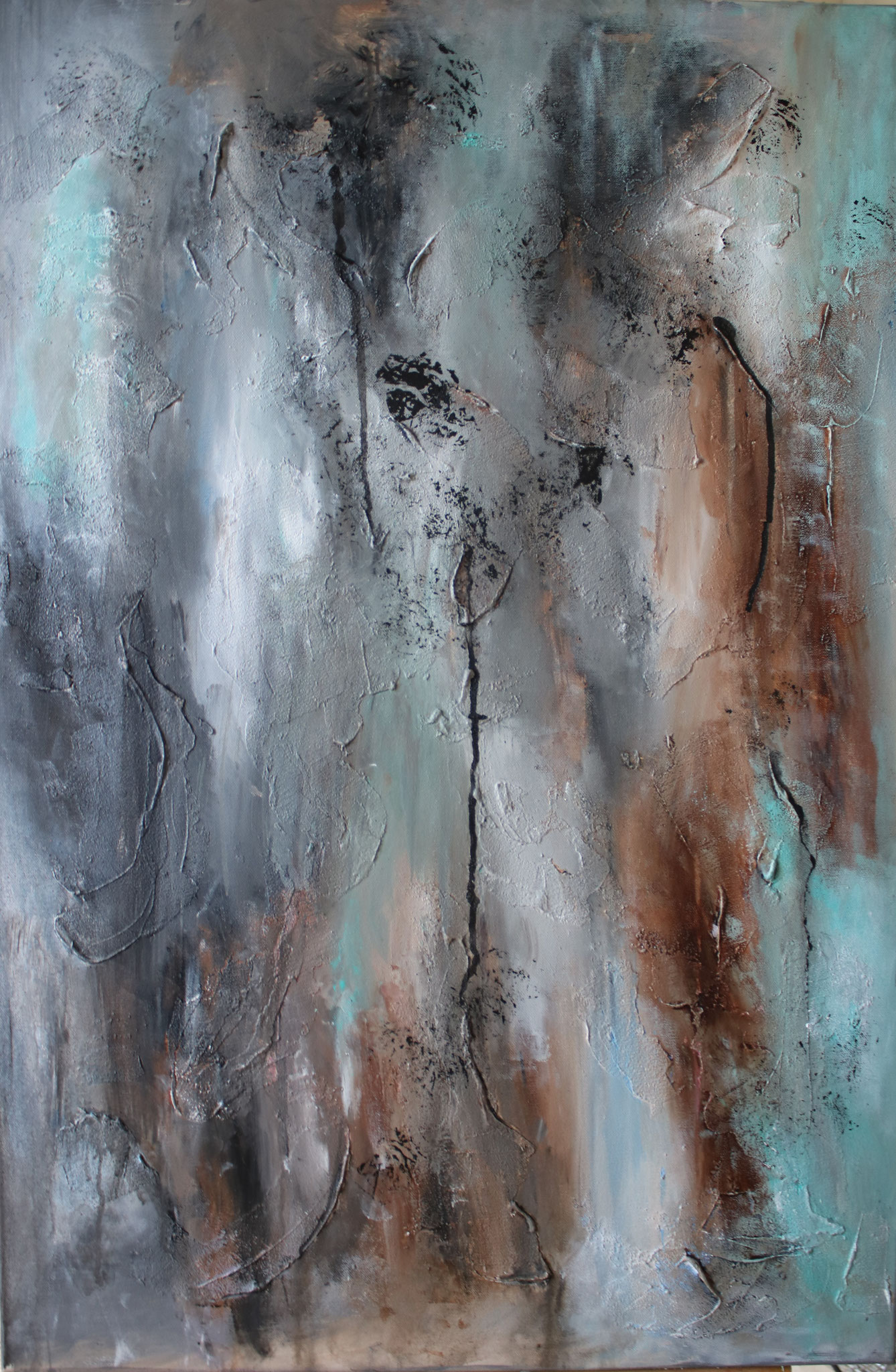 attempt on mystery (2020) Acryl mit Strukturpaste