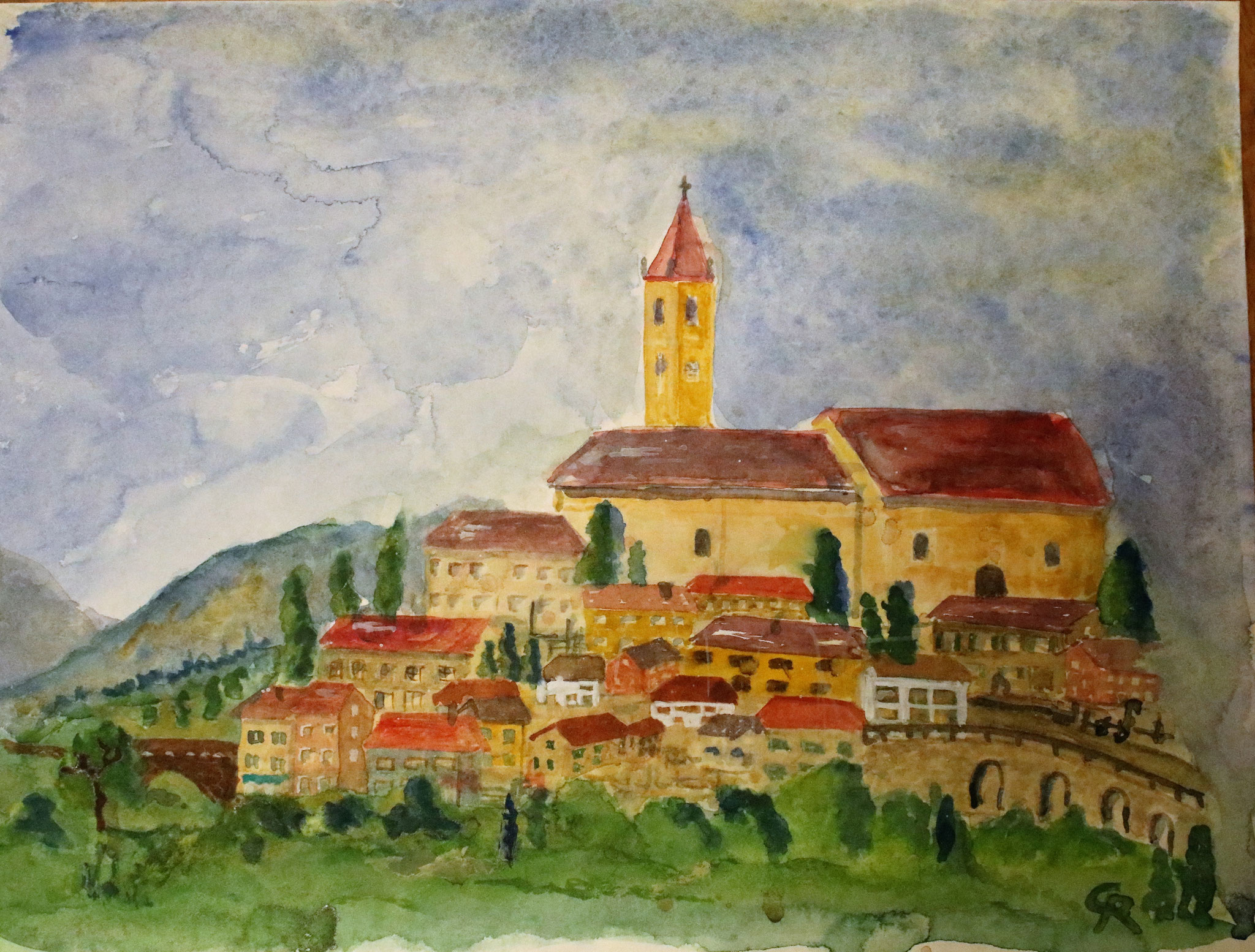 Gardasee, Calmasino I, Aquarell (2014)