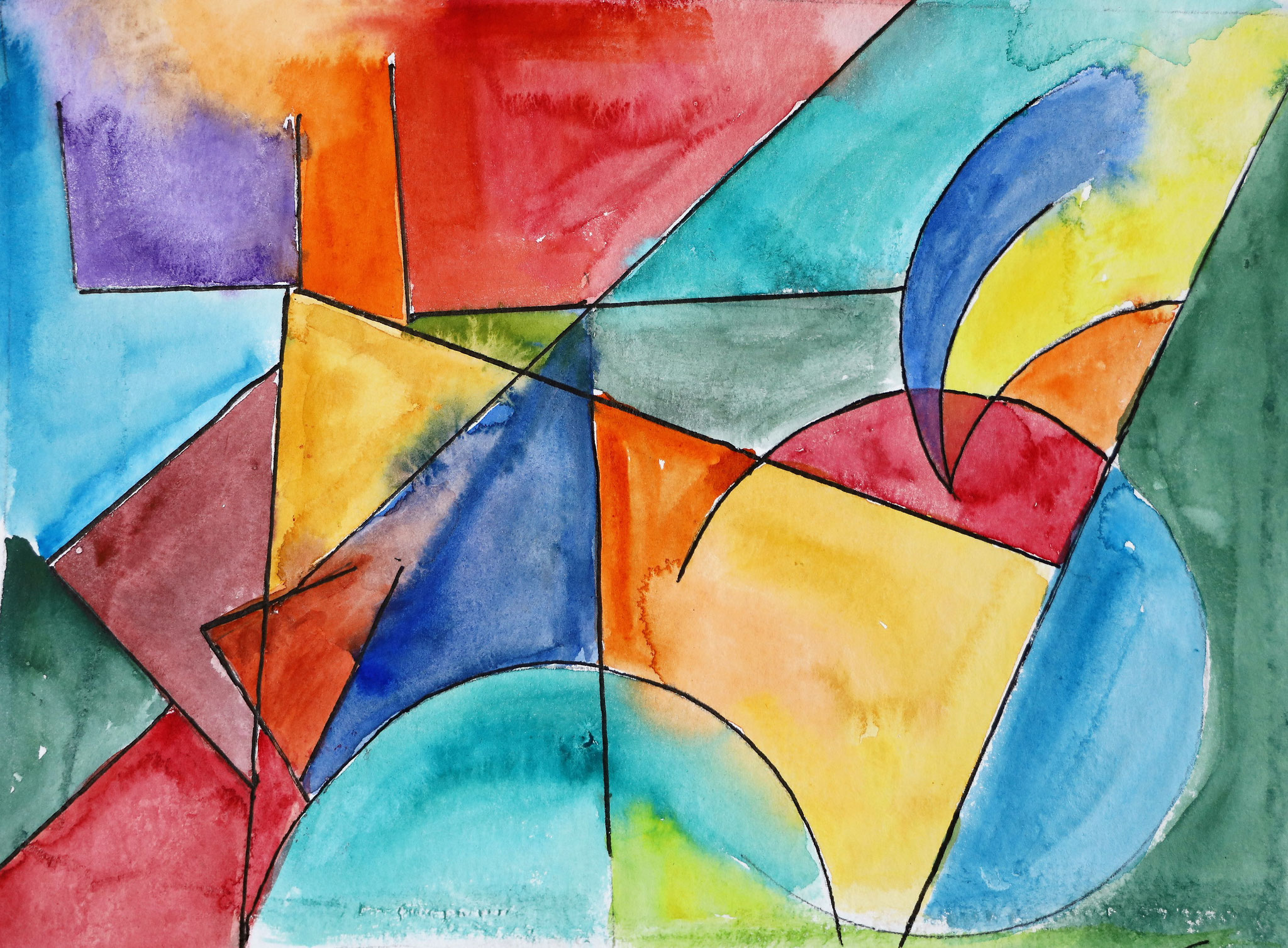 Versuch über colore e disegno, Aquarell, 2021