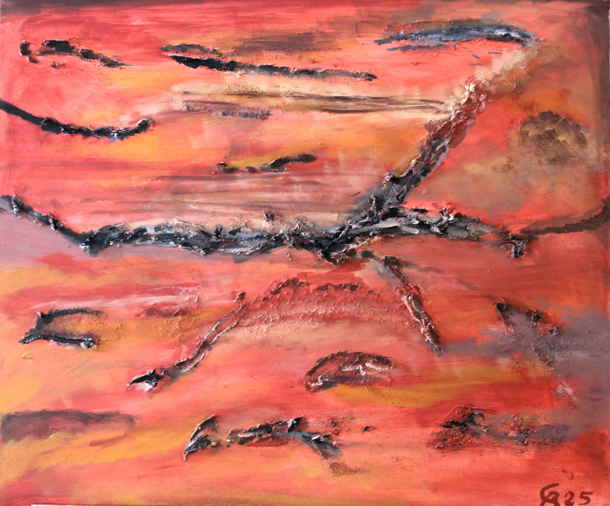 Aufbrüche, Acryl mit Strukturpaste (2025), Geschenk für meinen Bruder